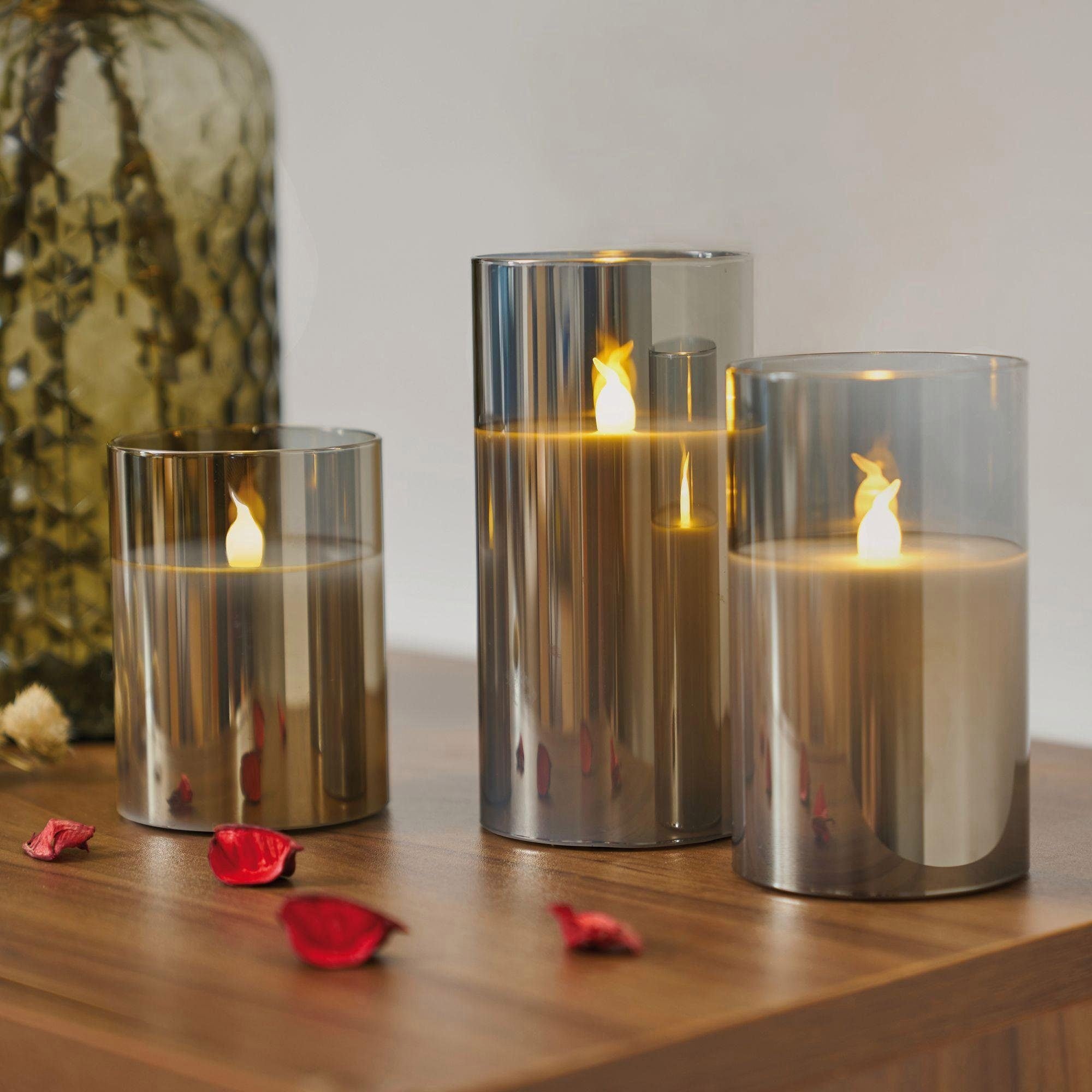 Pauleen LED-Kerze »Classy Smokey auf Wachskerze Candle«, Rechnung bestellen