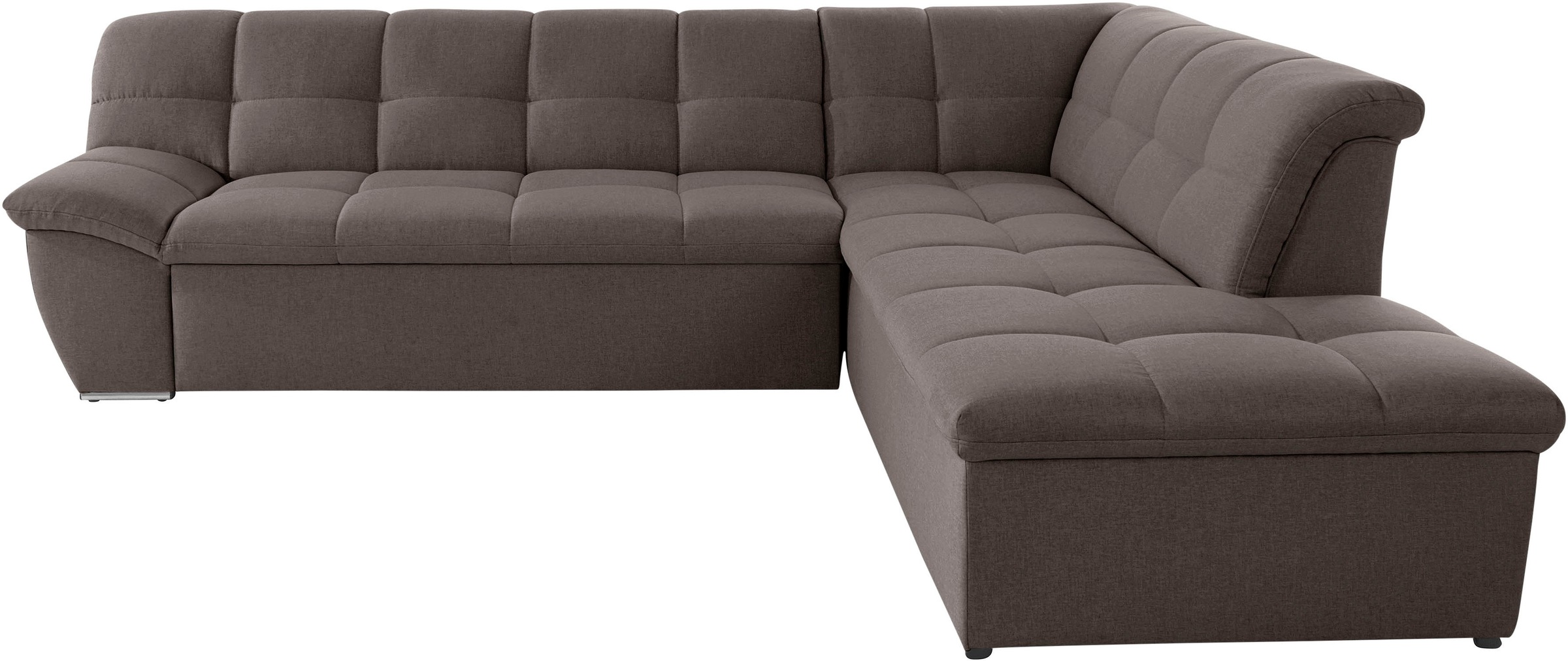DOMO collection Ecksofa »Lagoa, moderne Sitzheftung, bequem und komfortabel, L-Form«, wahlweise mit Bettfunktion, frei im Raum stellbar, große Farbvielfalt