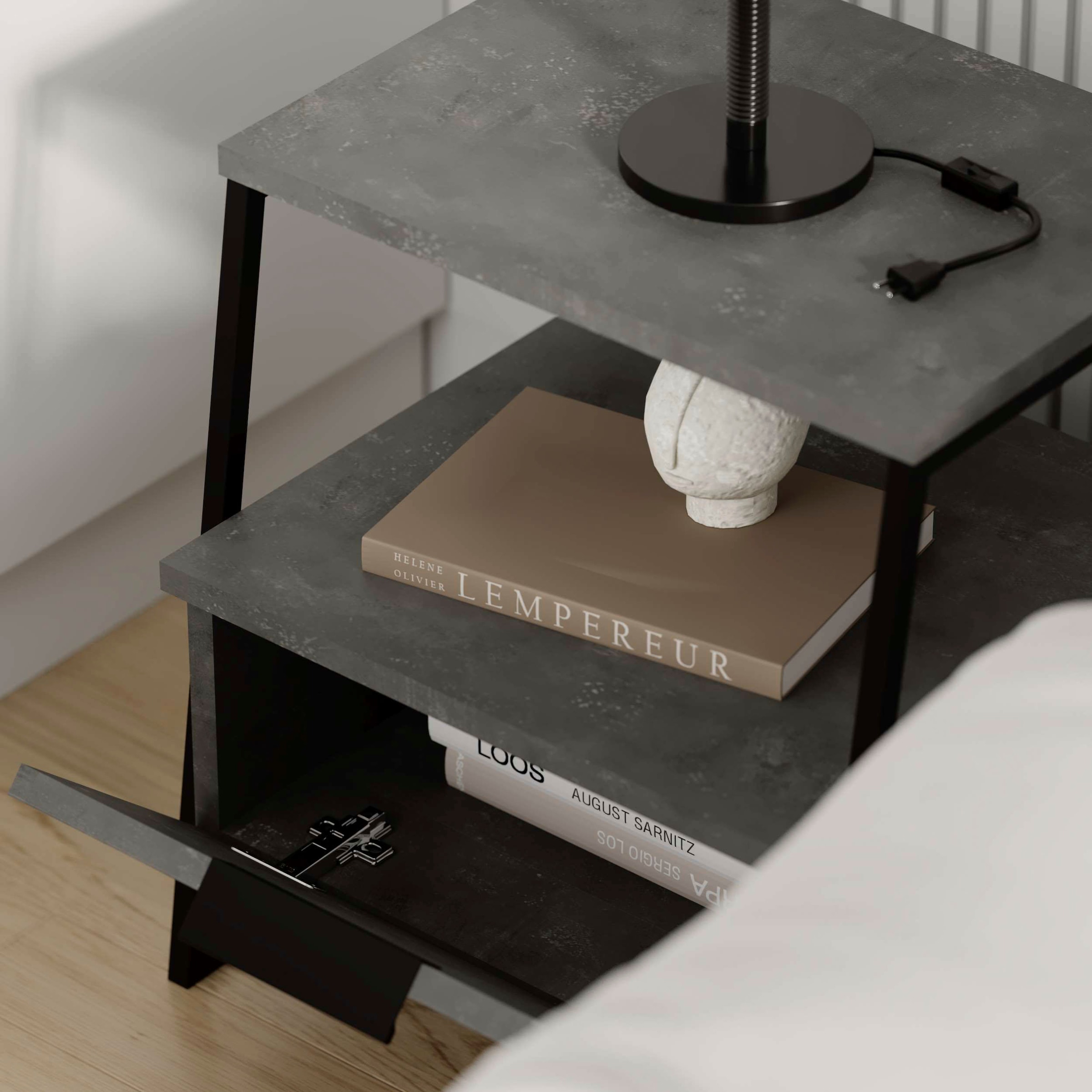 Decortie Nachttisch »PAL NACHTTISCH«, (Packung, 1 St.), Leichte Montage, Lagerung, Platzsparend