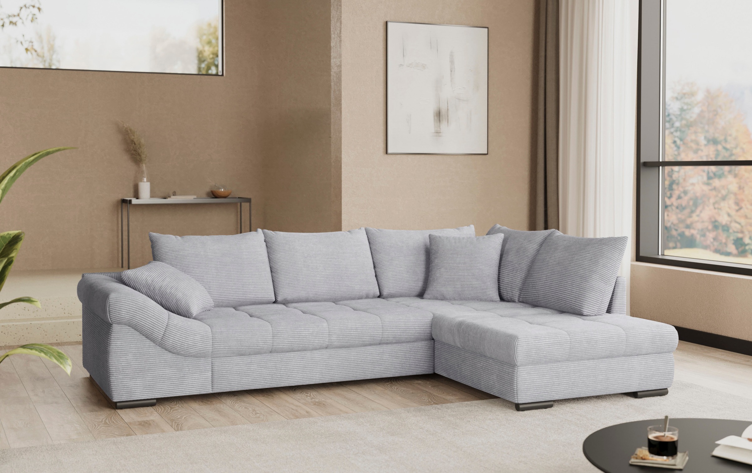 Mr. Couch Ecksofa »Allegro, L-Form«, mit Hochschläfer-Bettauszug, wahlweise mit Kaltschaum