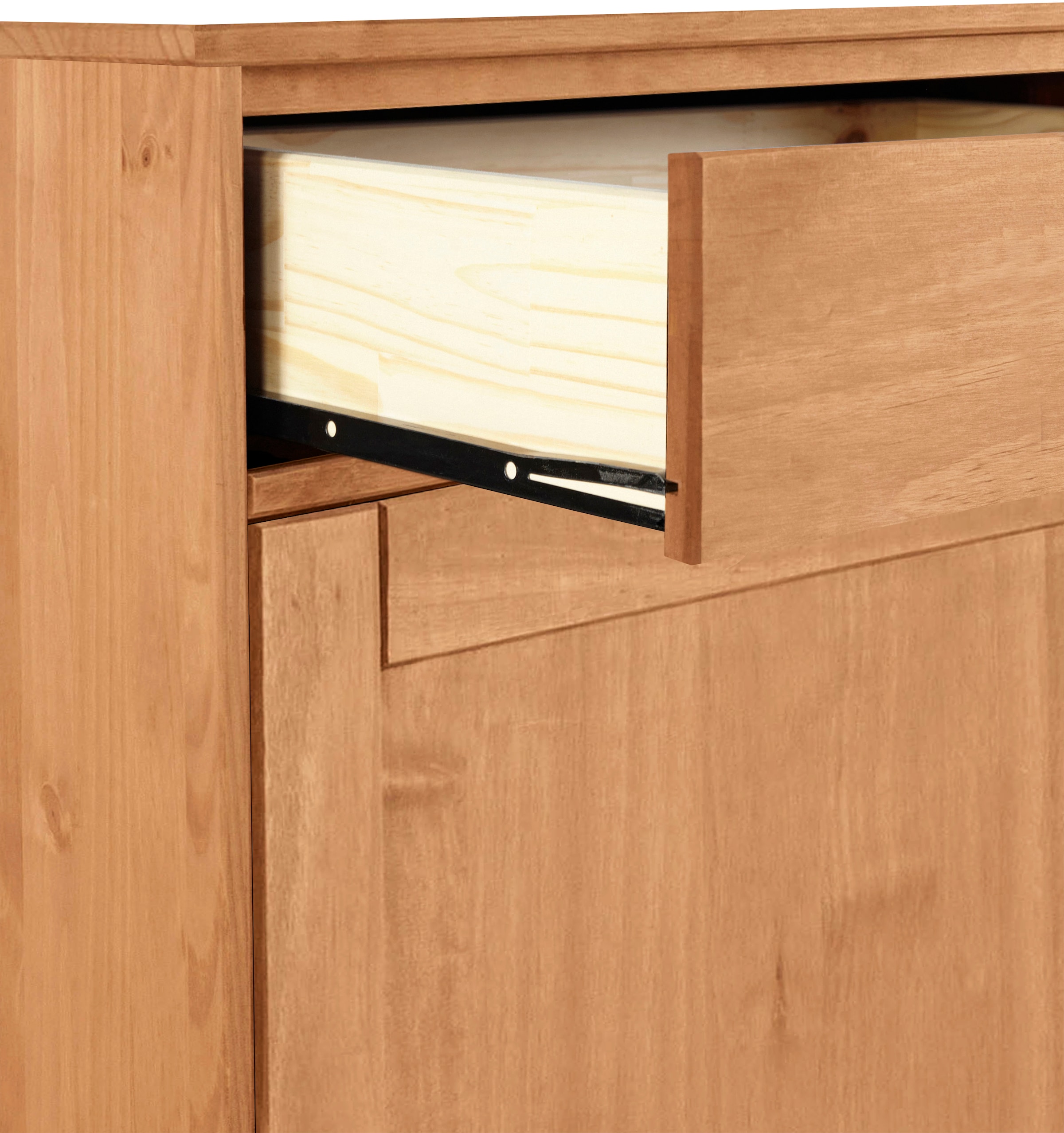 Home affaire Sideboard »Schröder«, Kommode, 2 Schiebetüren, 2 Schubkasten, aus massivem Kiefernholz