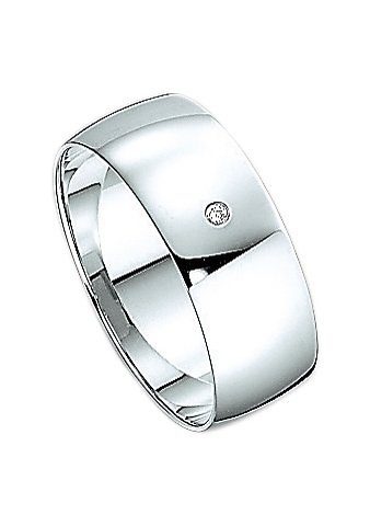 FIRETTI Trauring »Schmuck Geschenk Gold Hochzeit Ehering Trauring "LIEBE"« Made in Germany, wahlweise mit oder ohne Brillant weißgoldfarben 17,5...