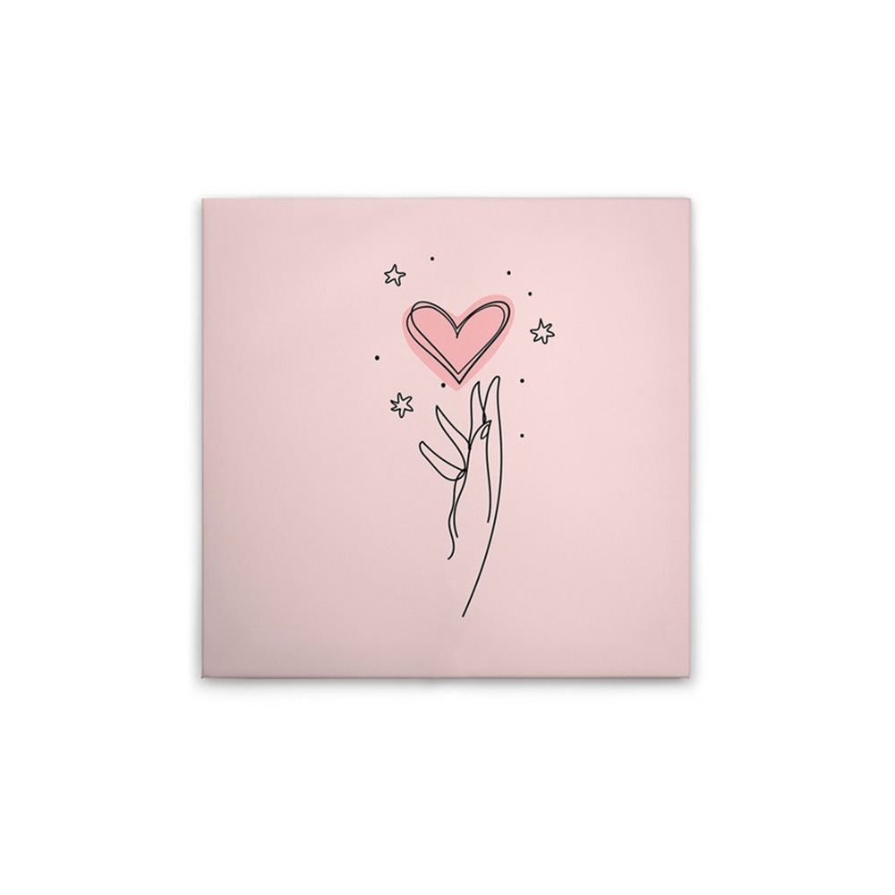 A.S. Création Leinwandbild »Heartlines 3 - Wandbild Rosa Schwarz Keilrahmen günstig online kaufen