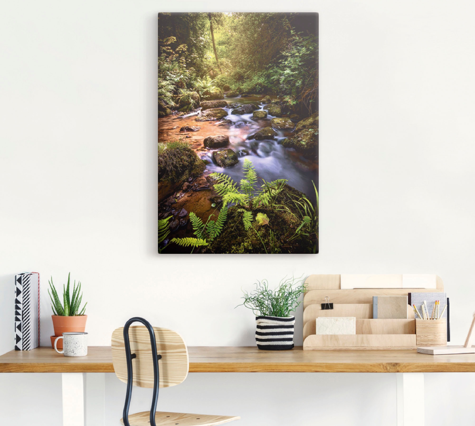 Artland Wandbild »Wildbach im Wald« Gewässer 1 Stk. tlg. als Alubild, Outdo günstig online kaufen