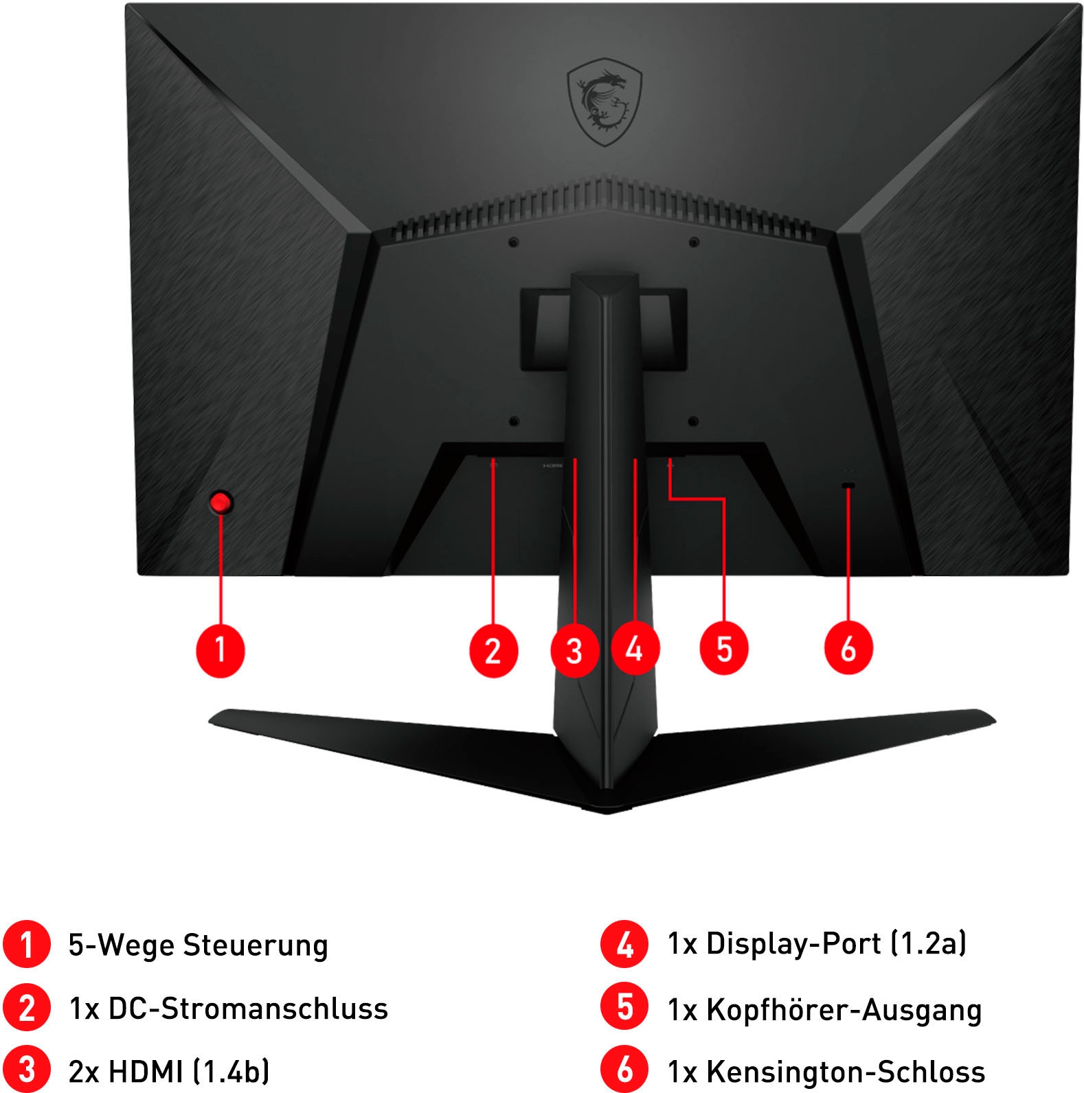 MSI Gaming-LED-Monitor »Optix G241«, 61 cm/24 Zoll, 1920 x 1080 px, Full HD, 1 ms Reaktionszeit, 144 Hz, 3 Jahre Herstellergarantie