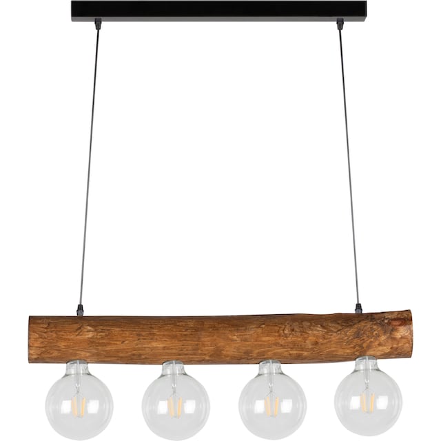 SPOT Light Pendelleuchte »TRABO SIMPLE«, 4 flammig-flammig, Hängeleuchte,  Holzbalken aus massivem Kiefernholz Ø 8-12 cm online kaufen