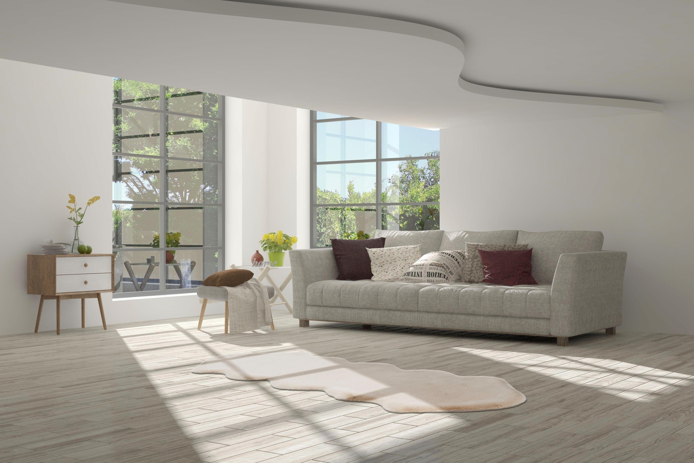 calo-deluxe Fellteppich »Vogesen 300«, fellförmig, 35 mm Höhe, Kunstfell, Hochflor, handtuft, Wohnzimmer, Schlafzimmer