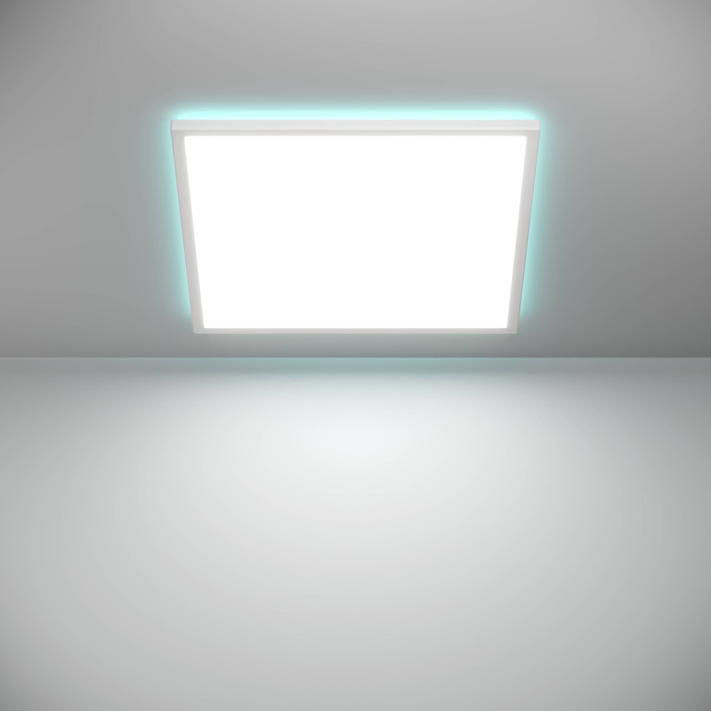EGLO Deckenleuchte »Rovito-Z Deckenlampe, ZigBee 3.0, Kunststoff, Badezimmerlampe, IP44« LED-Modul 1 Stk. Kaltweiß | RGB Wand-/Deckenleuchte - L50 x B50 x H3,2 cm - weiß - 17W inkl.