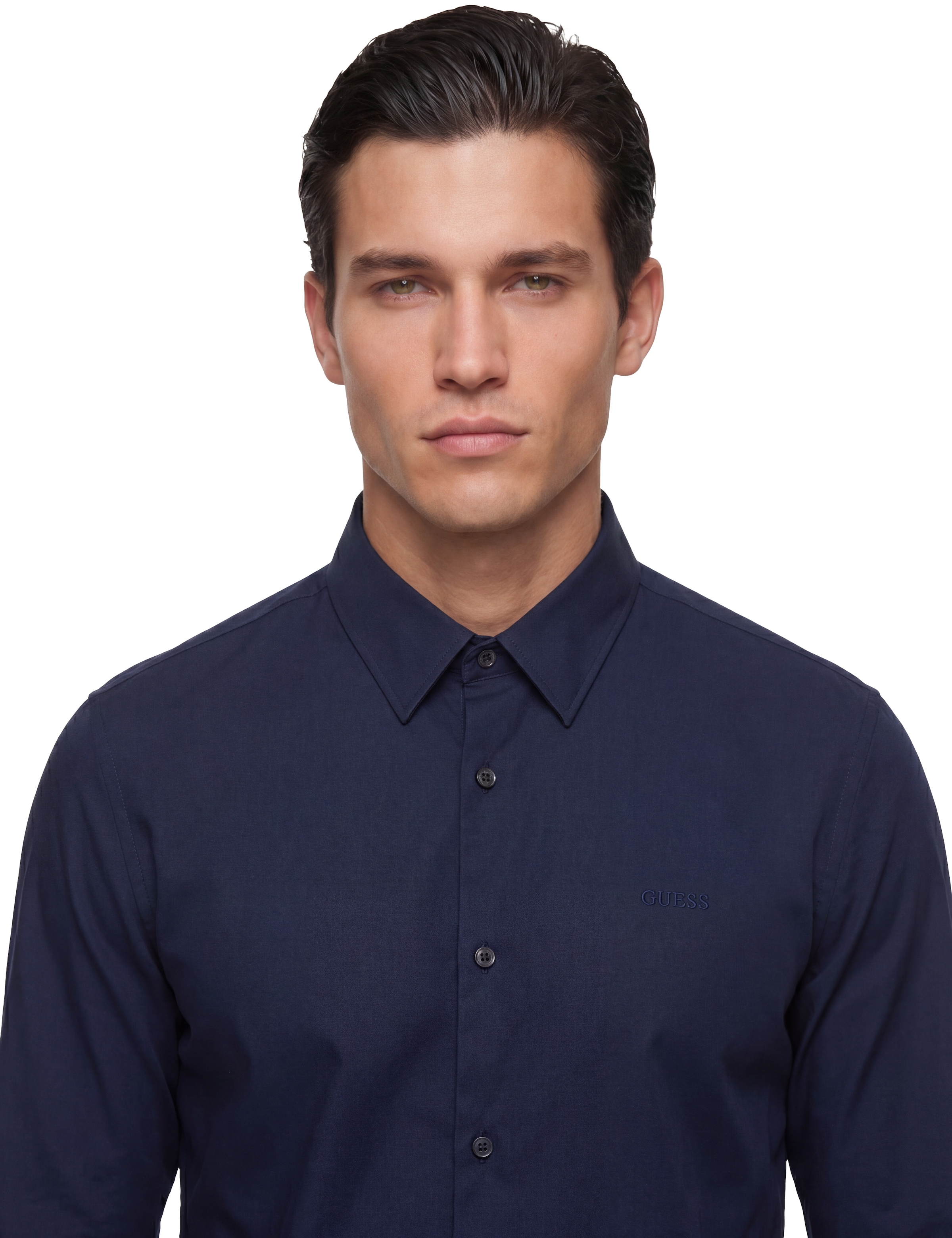 Guess Langarmhemd »SUNSET« Kentkragen, Slim Fit, Baumwoll-Mix