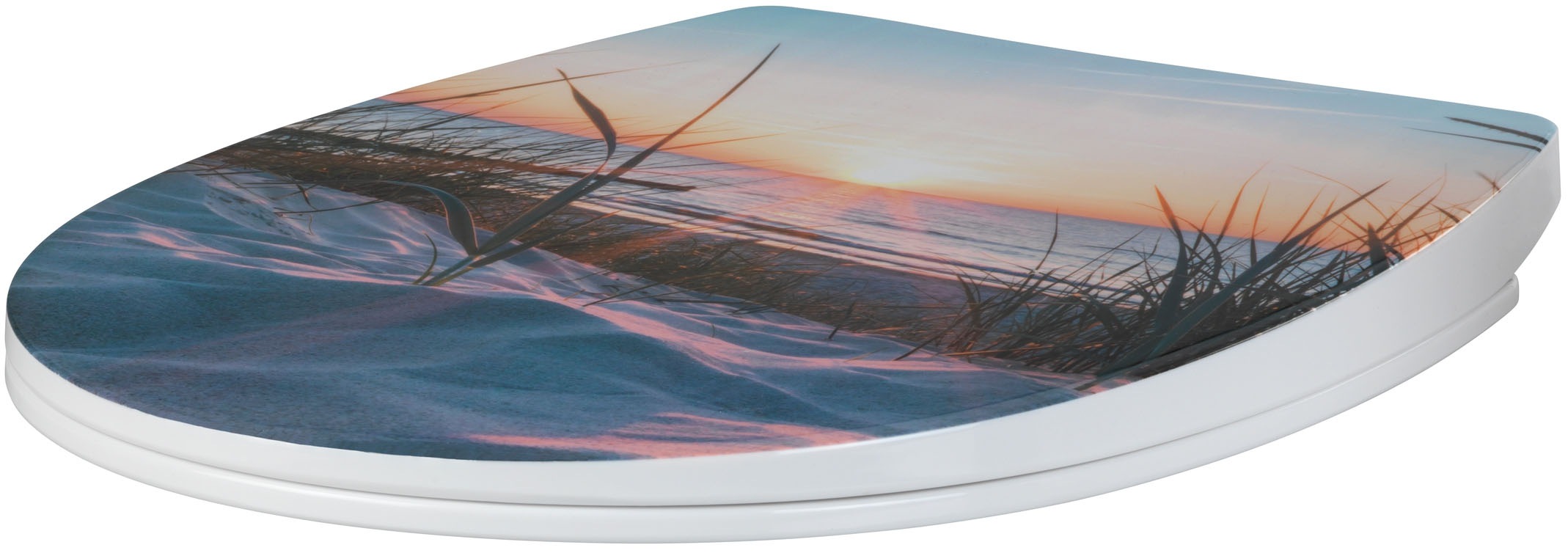 WENKO WC-Sitz »Baltic« glänzender Toilettensitz aus Thermoplast mit Motiv, Absenkautomatik