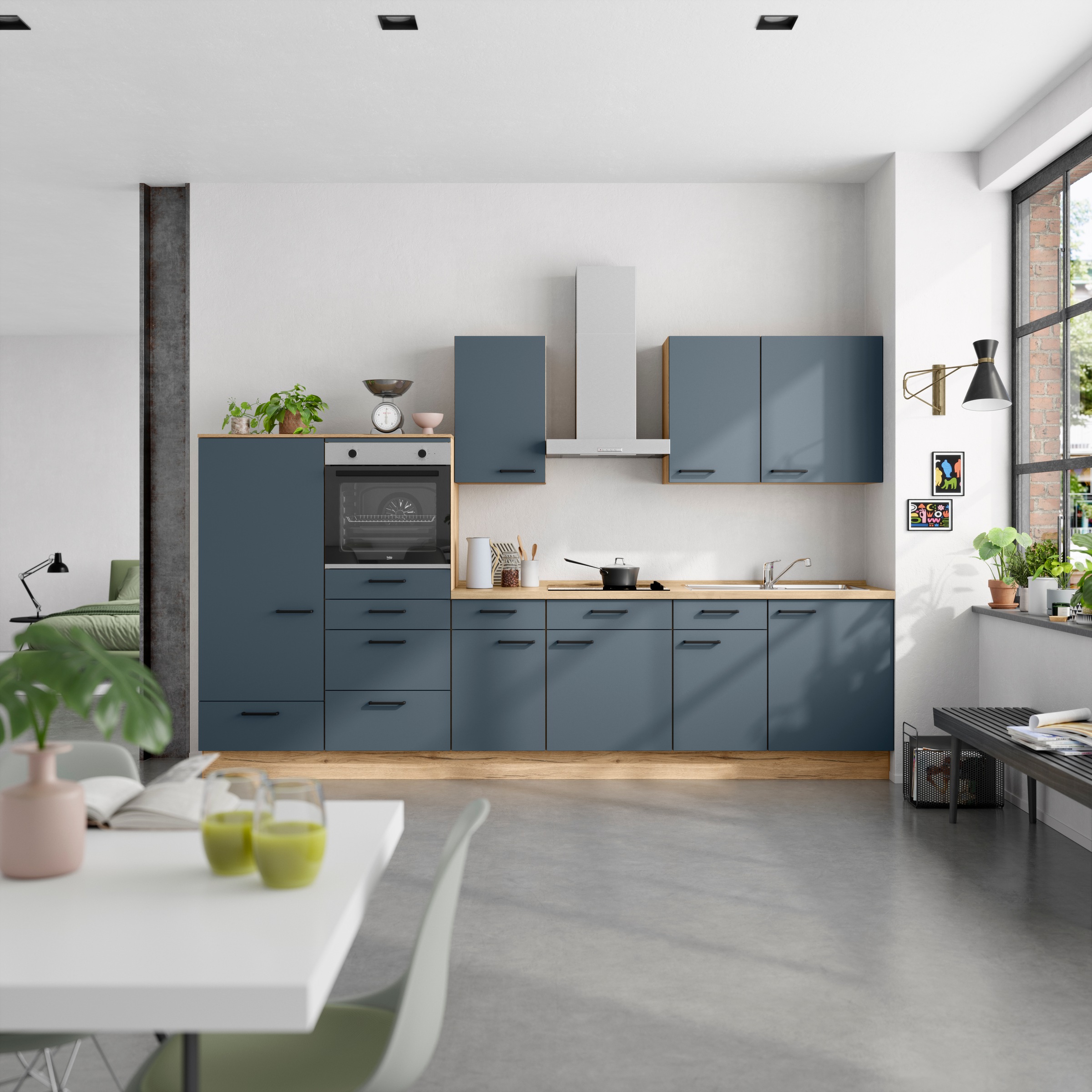 nobilia® Küchenzeile »"Easytouch I"« vormontiert, Ausrichtung wählbar, Brei günstig online kaufen