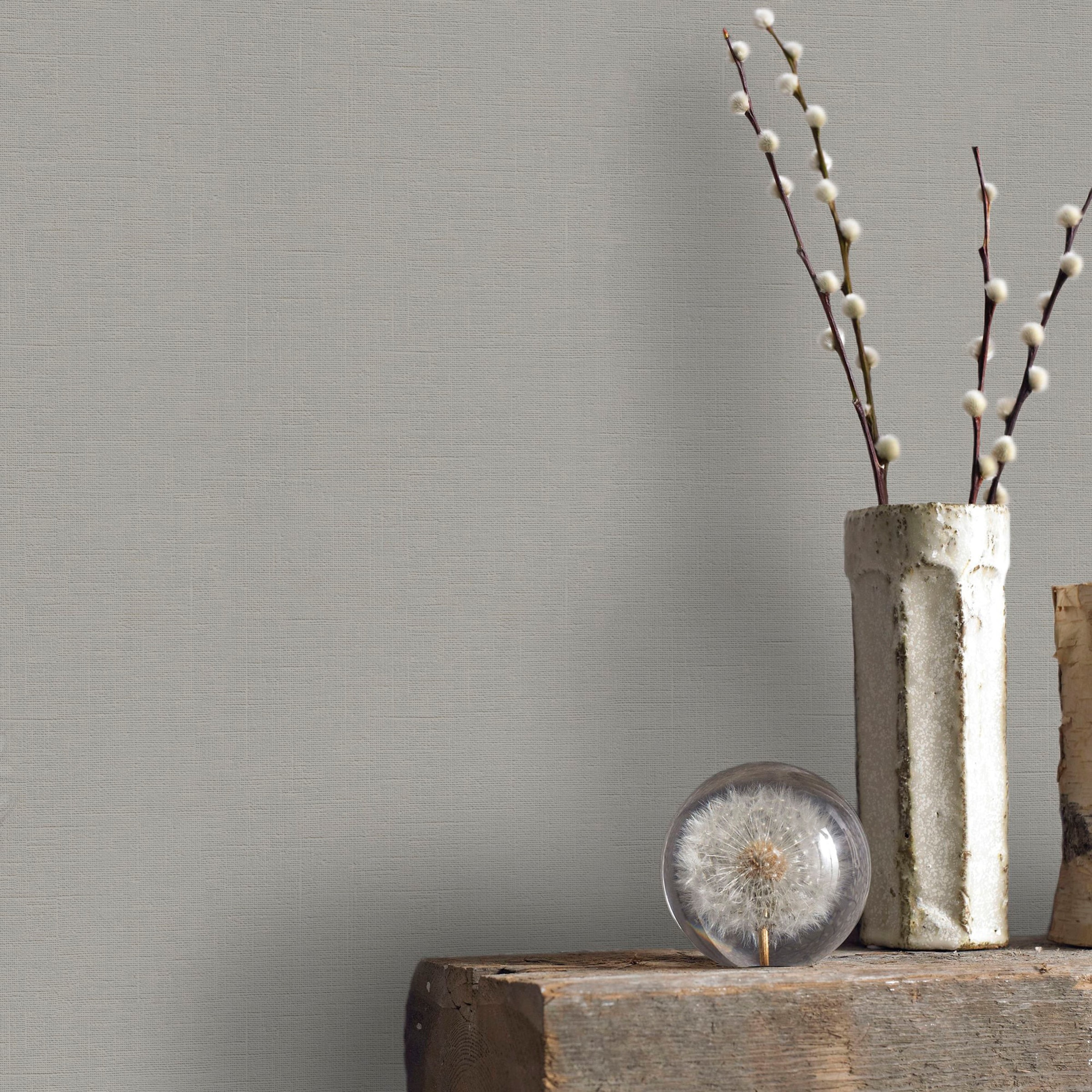 Superfresco Easy Vliestapete uni glatt Uni Dunkelgrau - 10m x 52 cm