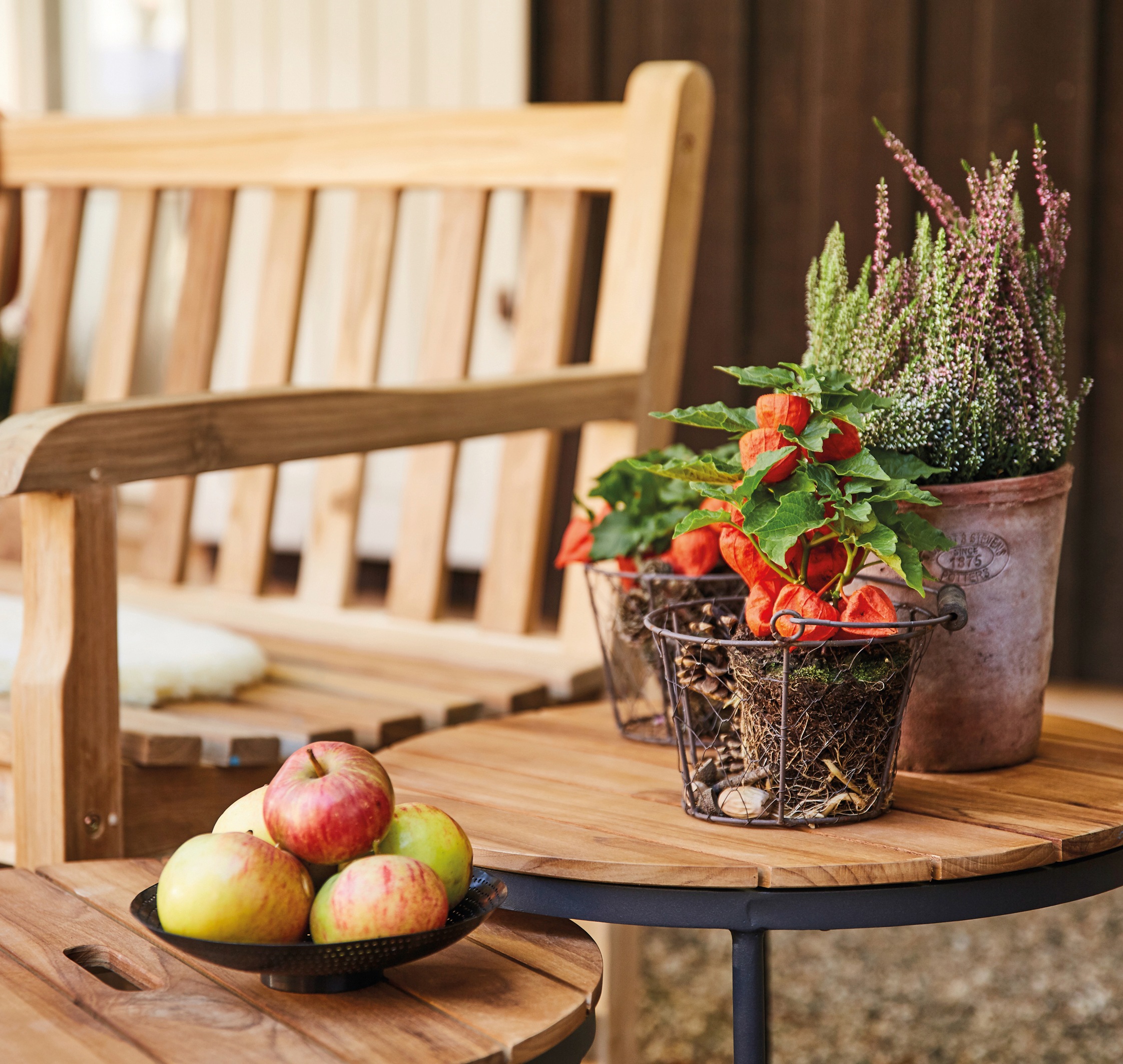 Siena Garden Beistelltisch »Baros« Ø50x46 cm  + Ø 50x41 cm,Teakholz