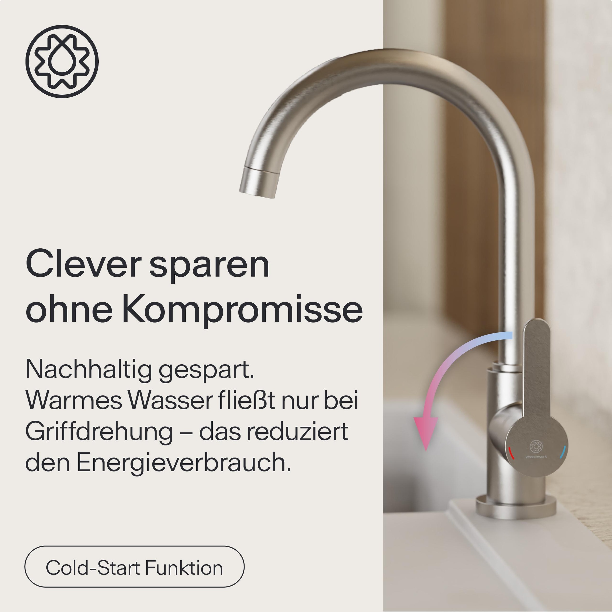 WASSERWERK Spültischarmatur »WK 5, Wasserhahn, Küche, Einhebelmischer«