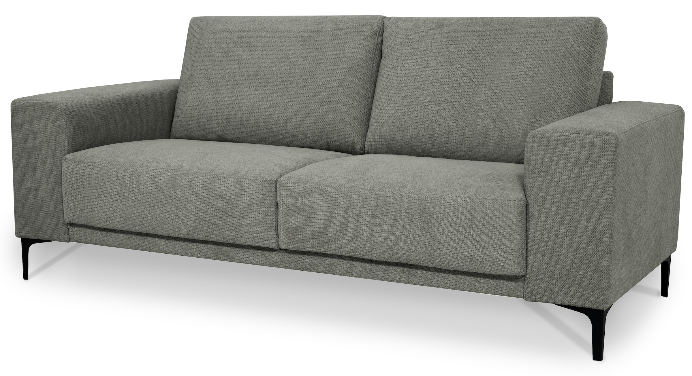 Places of Style 2-Sitzer »Xander«, Breite 164 cm, Webstoff, Soft-Touch Chenille, schwarze Metallfüßen