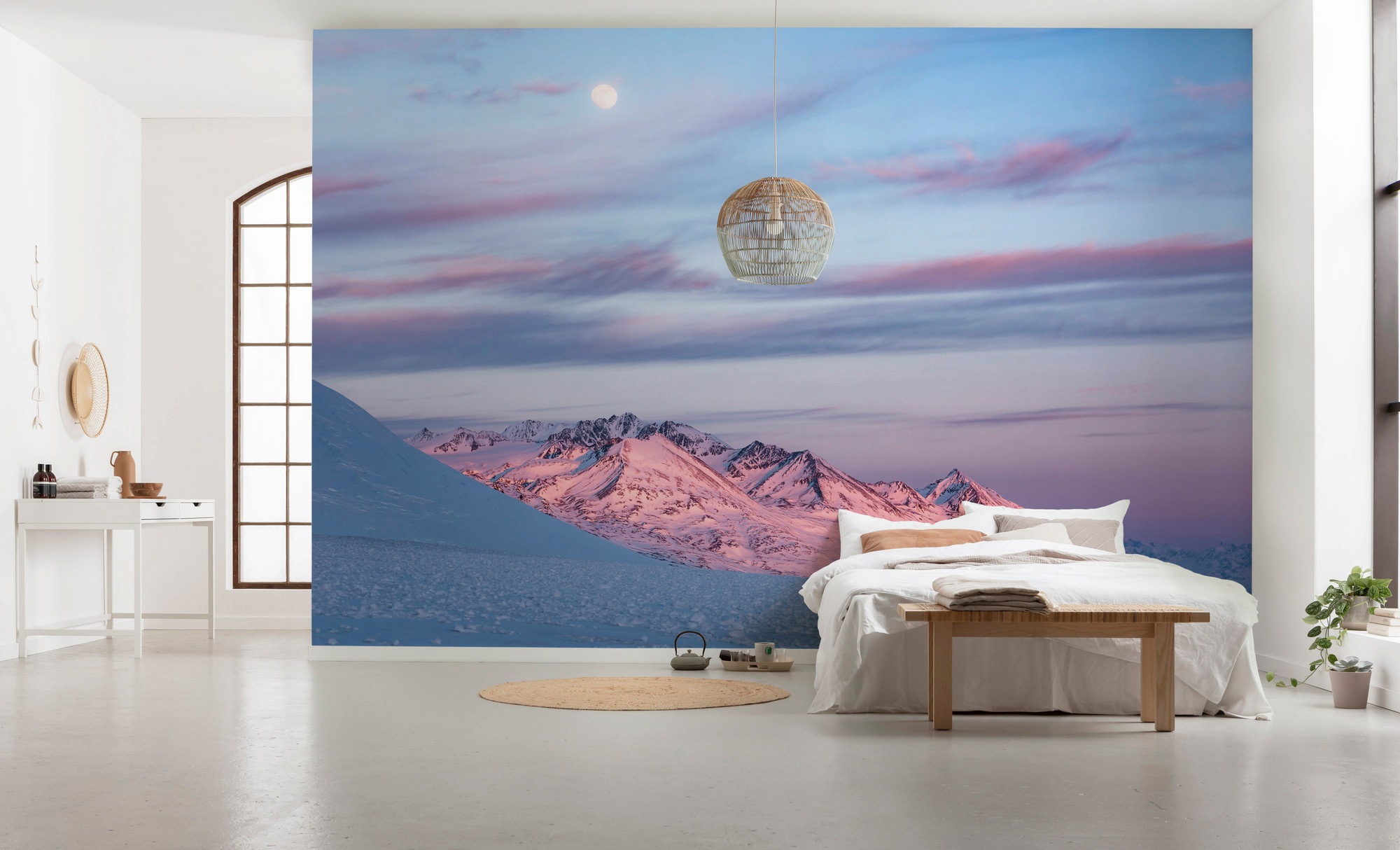 Sanders & Sanders Fototapete Landschaft Graublau und Weiß 450 x 280 cm 6126 günstig online kaufen