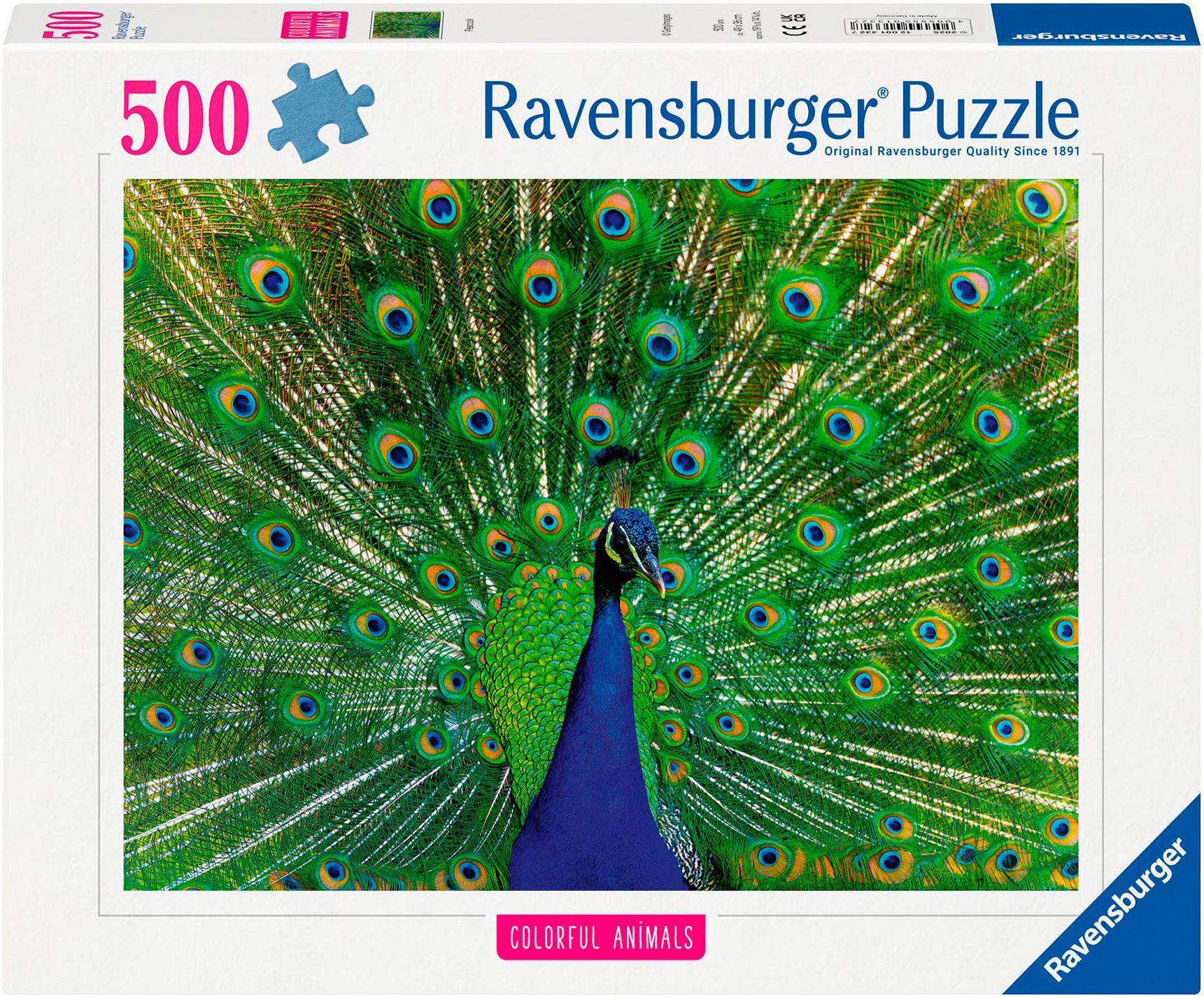 Ravensburger Puzzle »Colorful Animals, Peacock«, Made in Germany