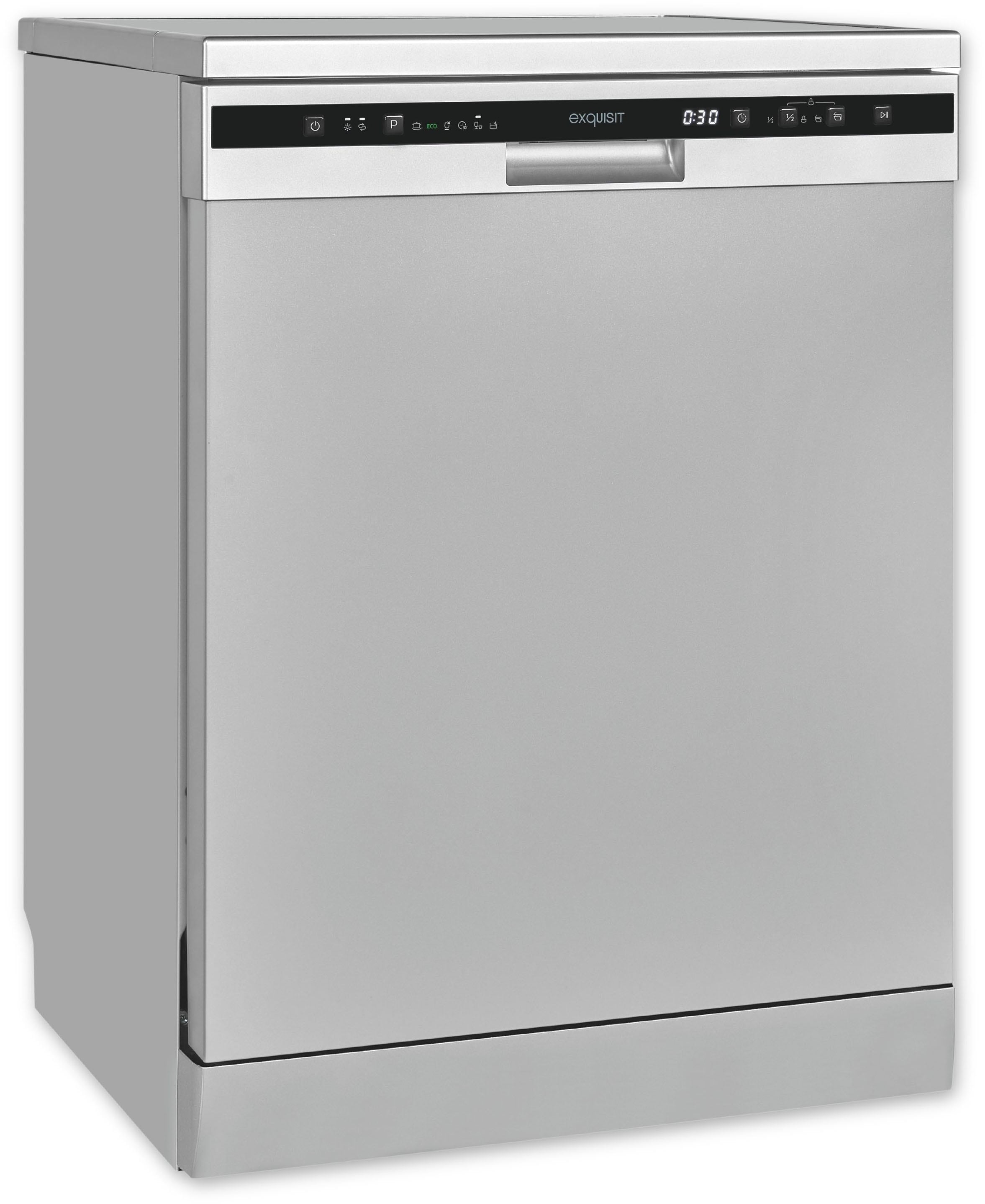 exquisit Standgeschirrspüler »GSP6312-030D silber«, 12 Maßgedecke