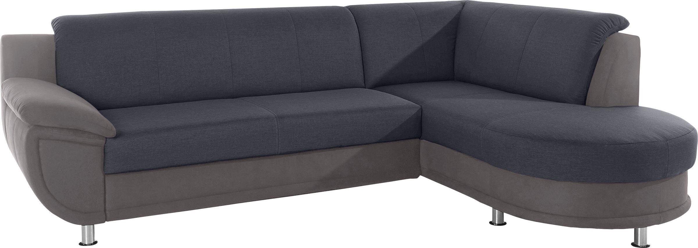 TRENDMANUFAKTUR Ecksofa »Rondo 3, zeitlos und bequem, Materialmix, breite A günstig online kaufen