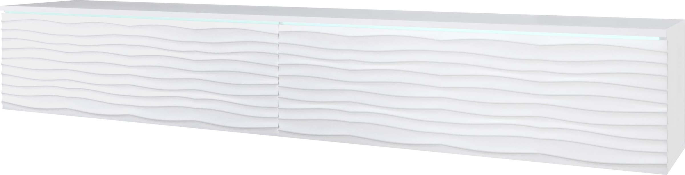 INOSIGN Lowboard »Vera, wahlweise mit oder ohne Beleuchtung«, gefräste MDF Front mit 3D Effekt, stehend und hängend montierbar