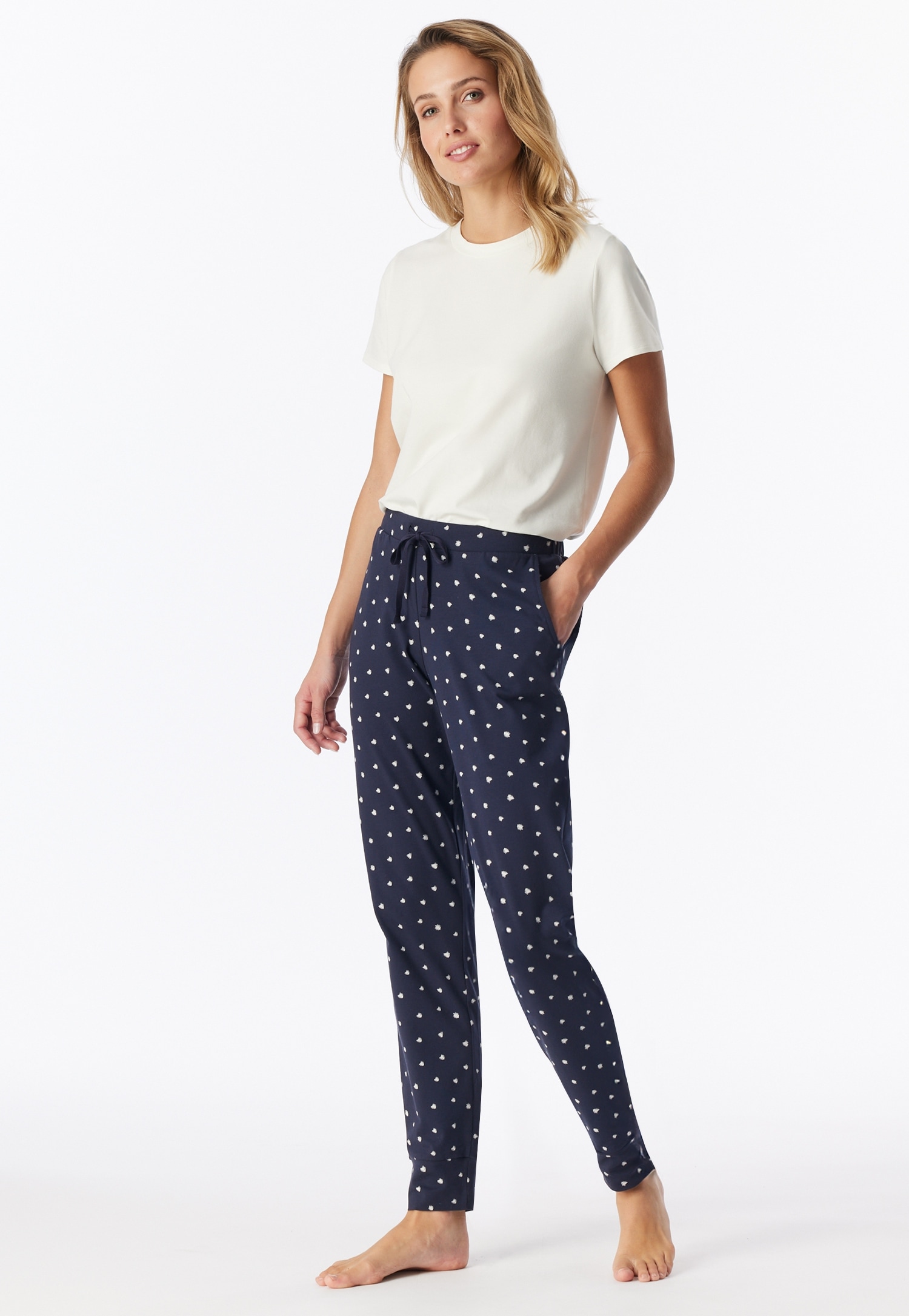 Schiesser Pyjamahose »Mix + Relax«  Cotton-Mix, Gummizug, Bindeband, seitliche Taschen