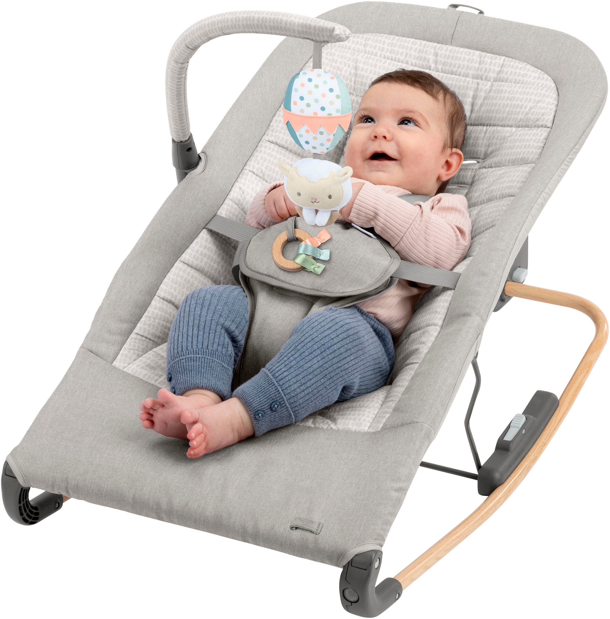 ingenuity Babywippe »Keep InMotion Automatic Rocking Seat - Soulful Skies«, mit Sound-Effekt