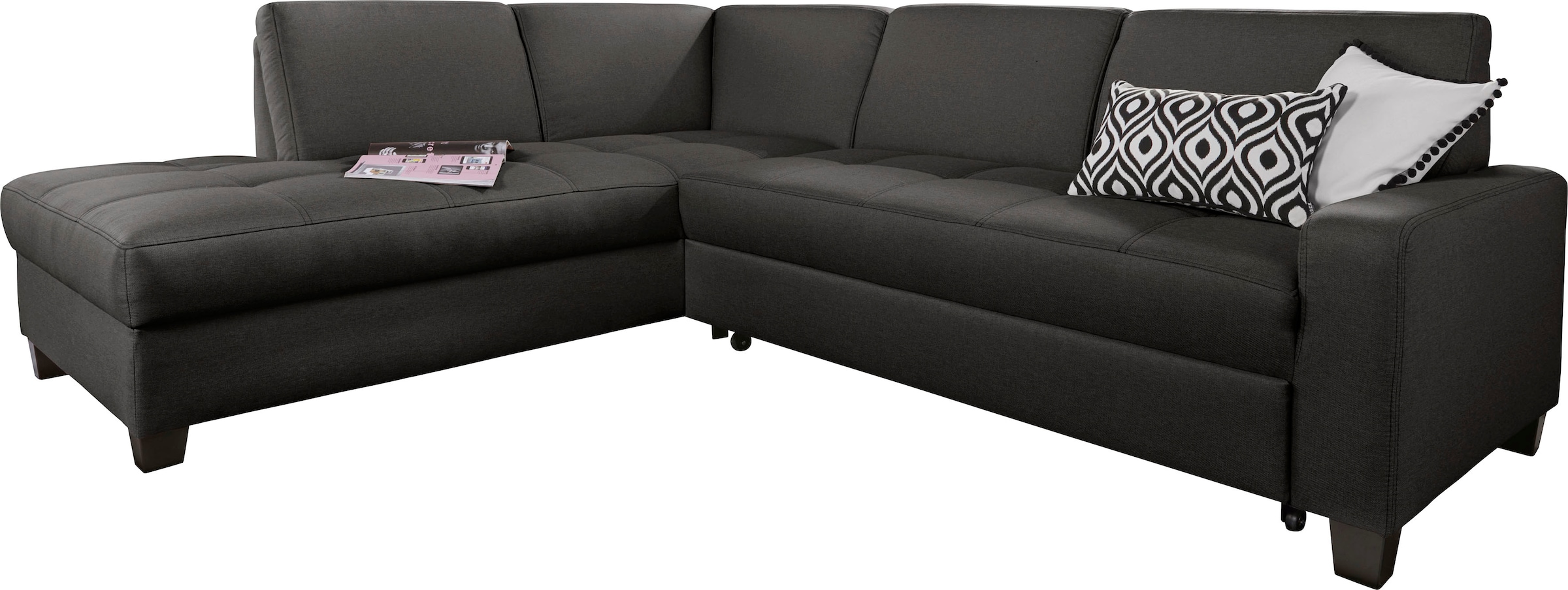 DOMO collection Ecksofa "Florentina L-Form", wahlweise mit Bettfunktion, mi günstig online kaufen