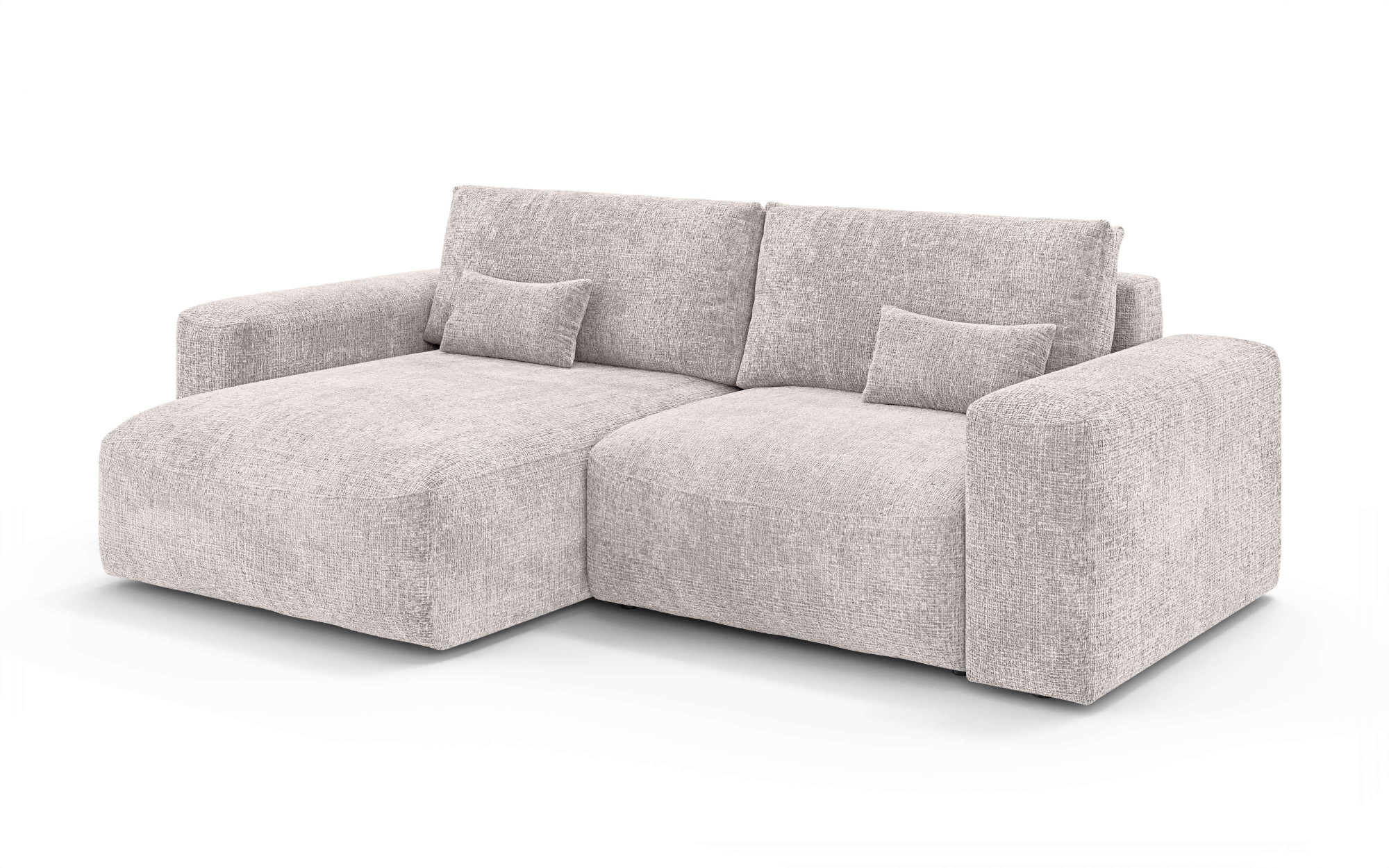OTTO home Ecksofa »MATTS Schlafsofa mit Bettkasten, Maße B/T/H: 265/159/89 cm«, L-Form mit Recamiere rechts oder links, hoher Sitzkomfort