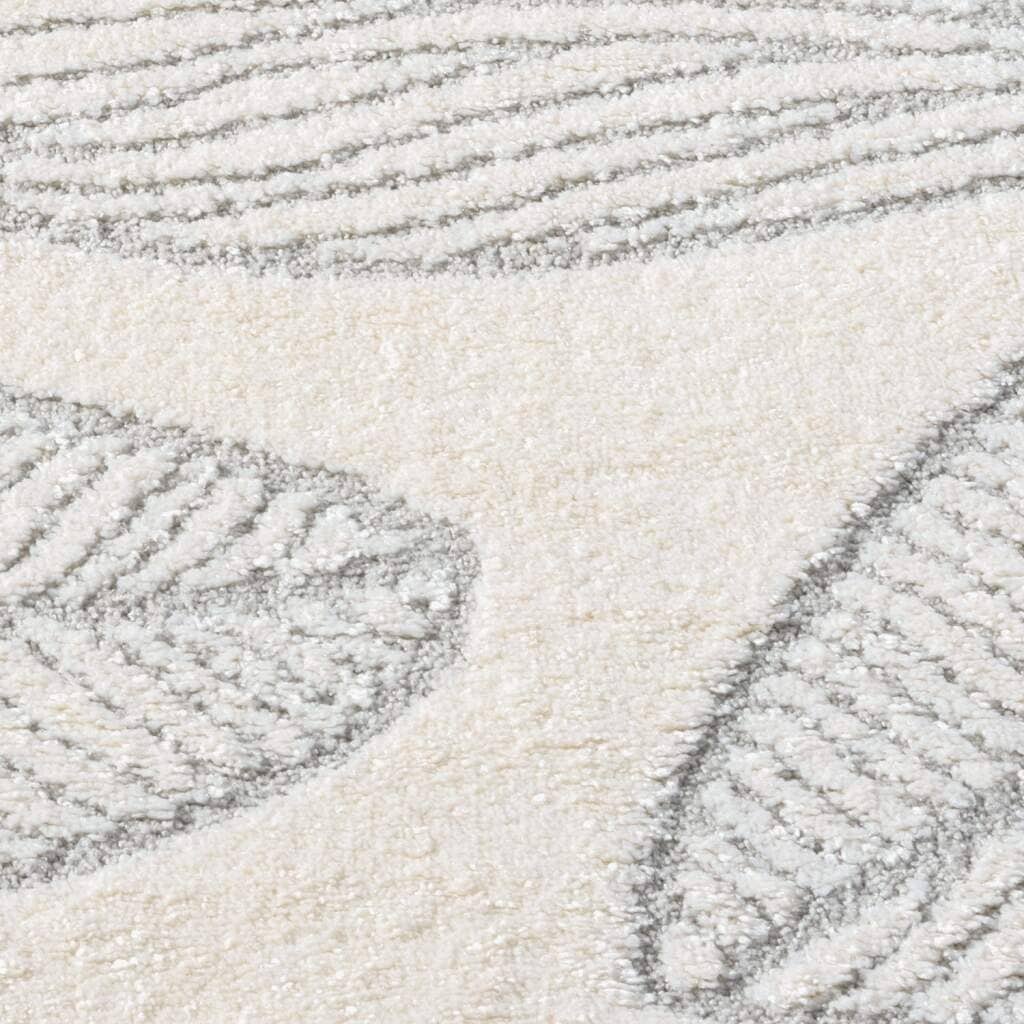 Carpet City Teppich »LOUNGE 0629«, rund, 15 mm Höhe, Kurzflor-Teppich Modern, Hoch-Tief-Struktur, Wohnzimmer, Schlafzimmer