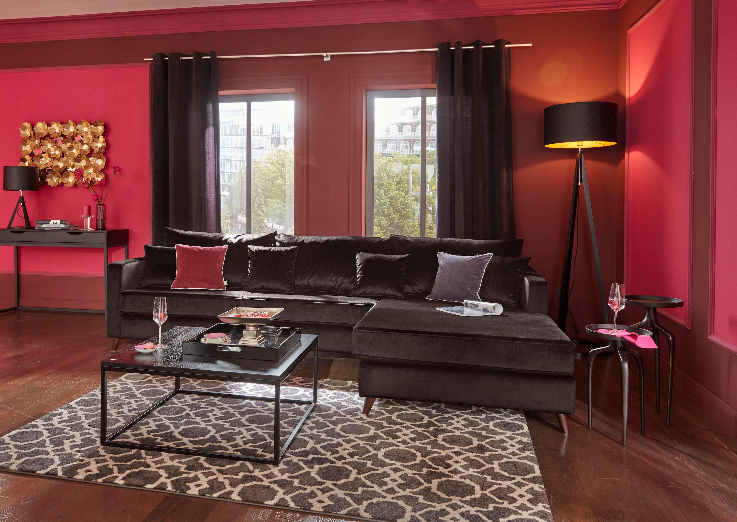 Guido Maria Kretschmer Home&Living Ecksofa »Renesse L-Form«, lose Kissen, K günstig online kaufen