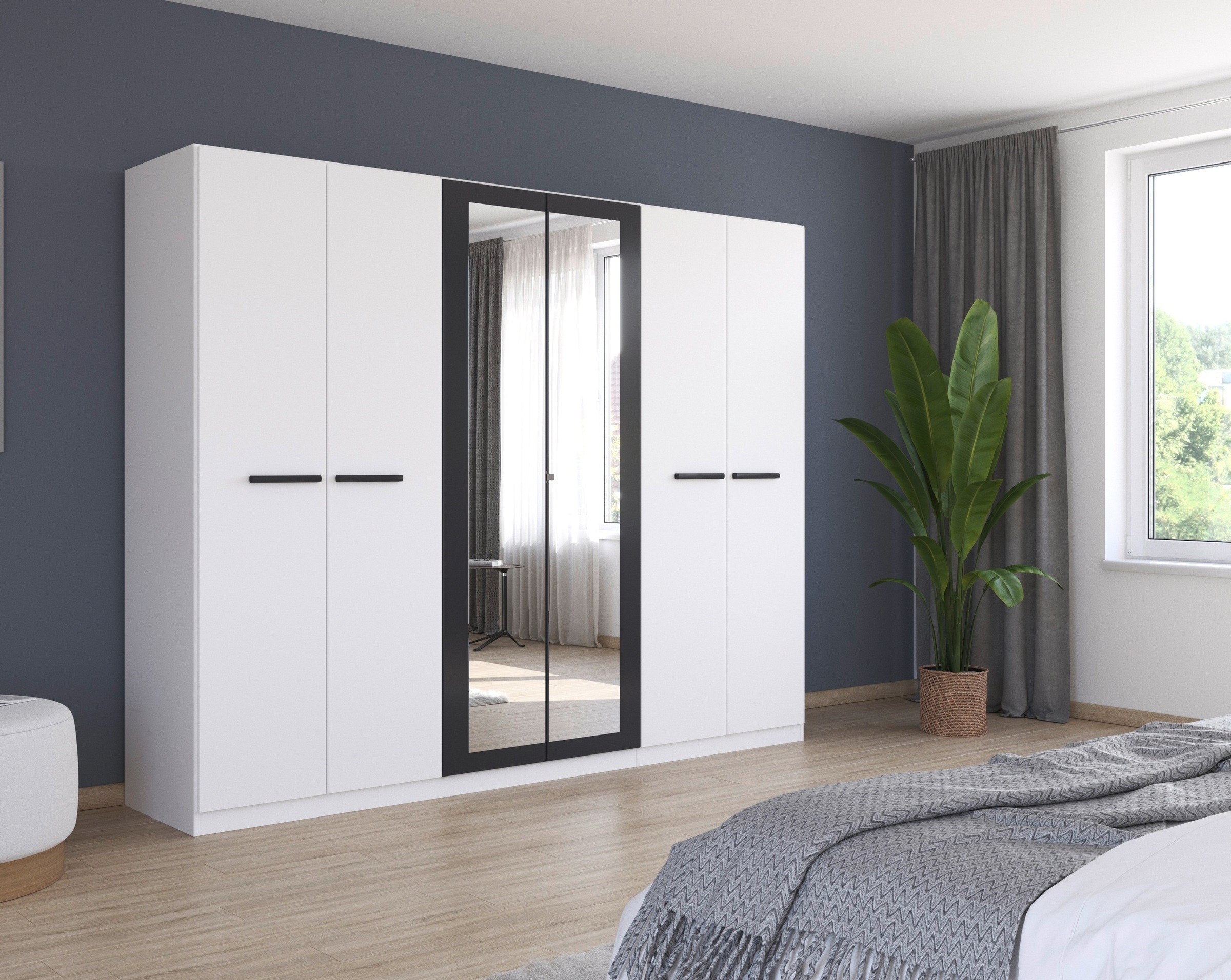 rauch Drehtürenschrank »Kleiderschrank Schrank Garderobe Garderobenschrank Stauraumwunder MODI«, optional mit Spiegel MADE IN GERMANY