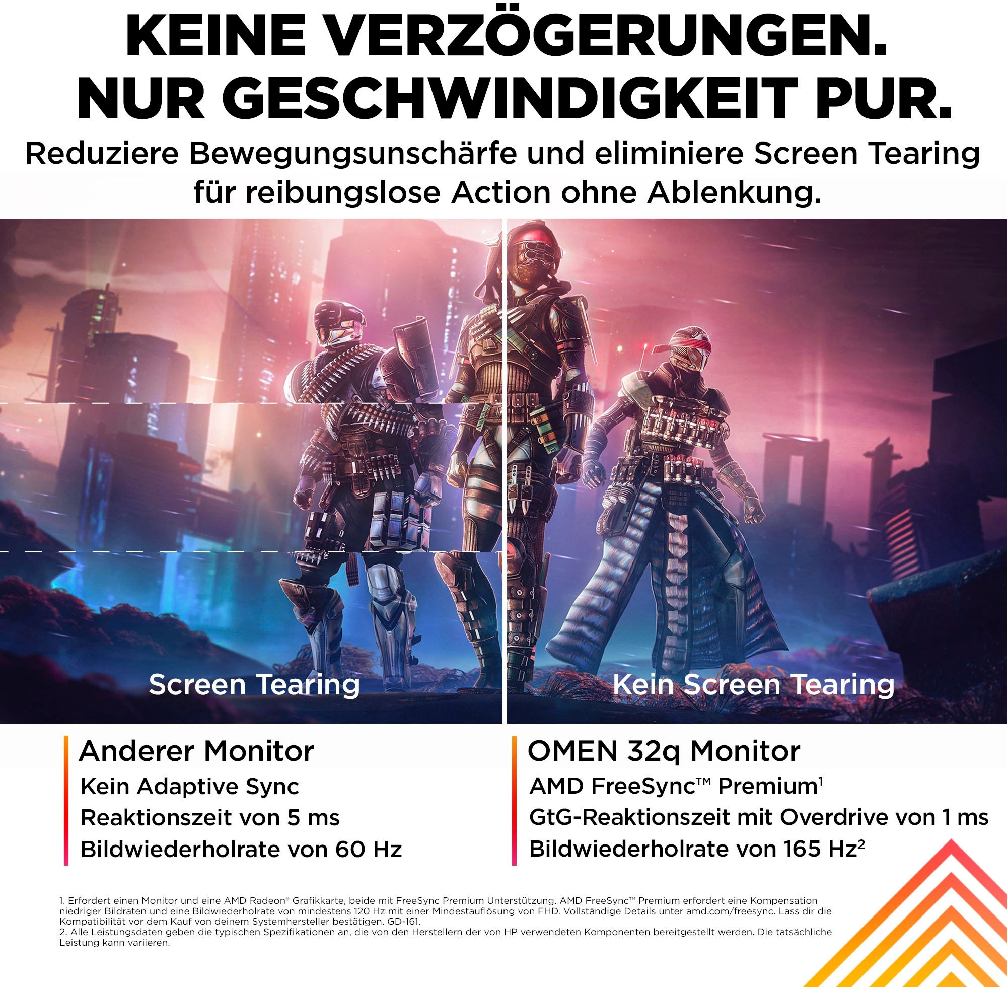 HP Gaming-Monitor »OMEN 32q (HSD-0157-A)«, 80 cm/32 Zoll, 2560 x 1440 px, QHD, 1 ms Reaktionszeit, 165 Hz