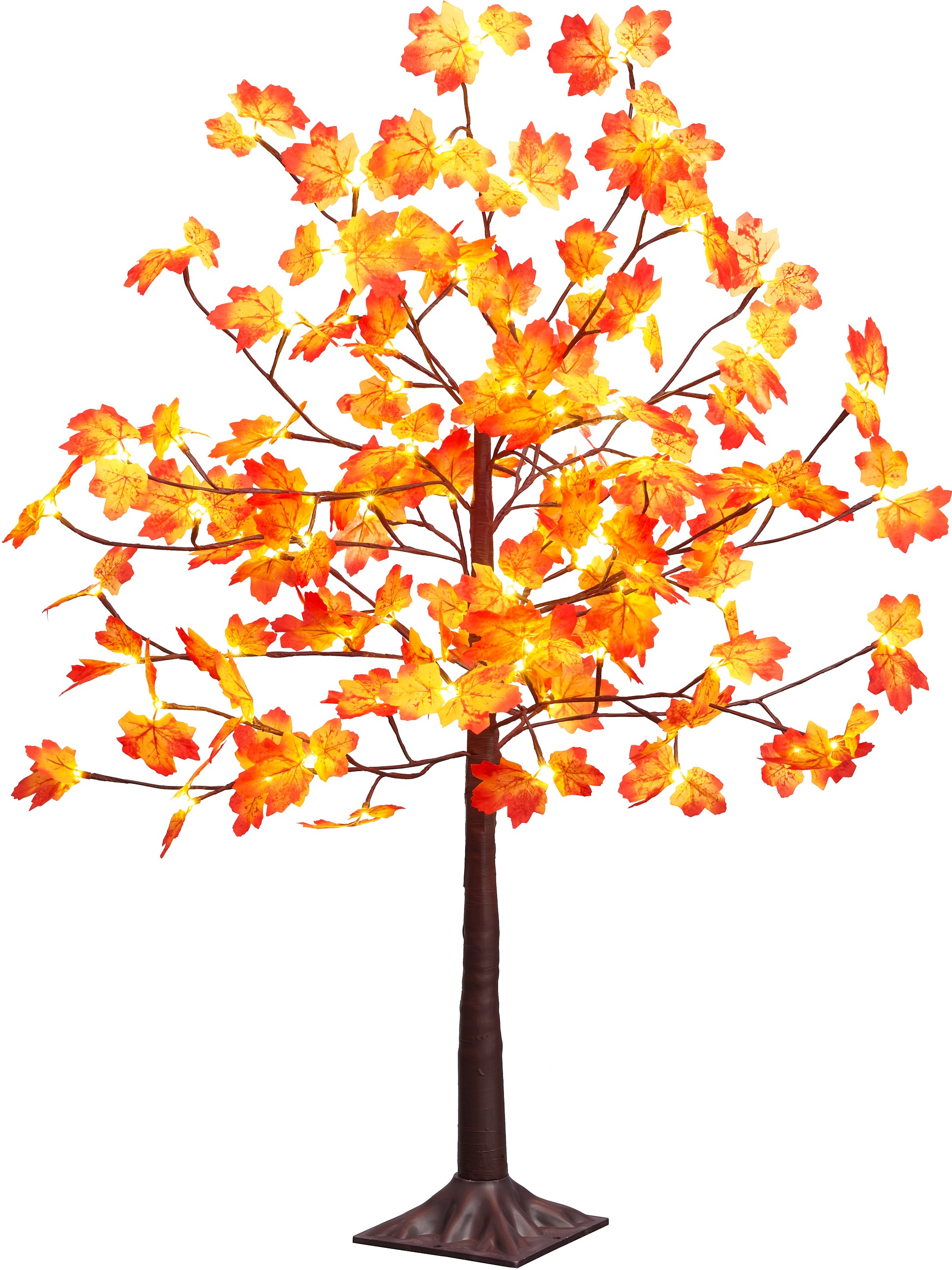 LED Baum »Weihnachtsdeko«, 96 flammig, Beleuchteter Deko-Herbstbaum mit Ahornblättern