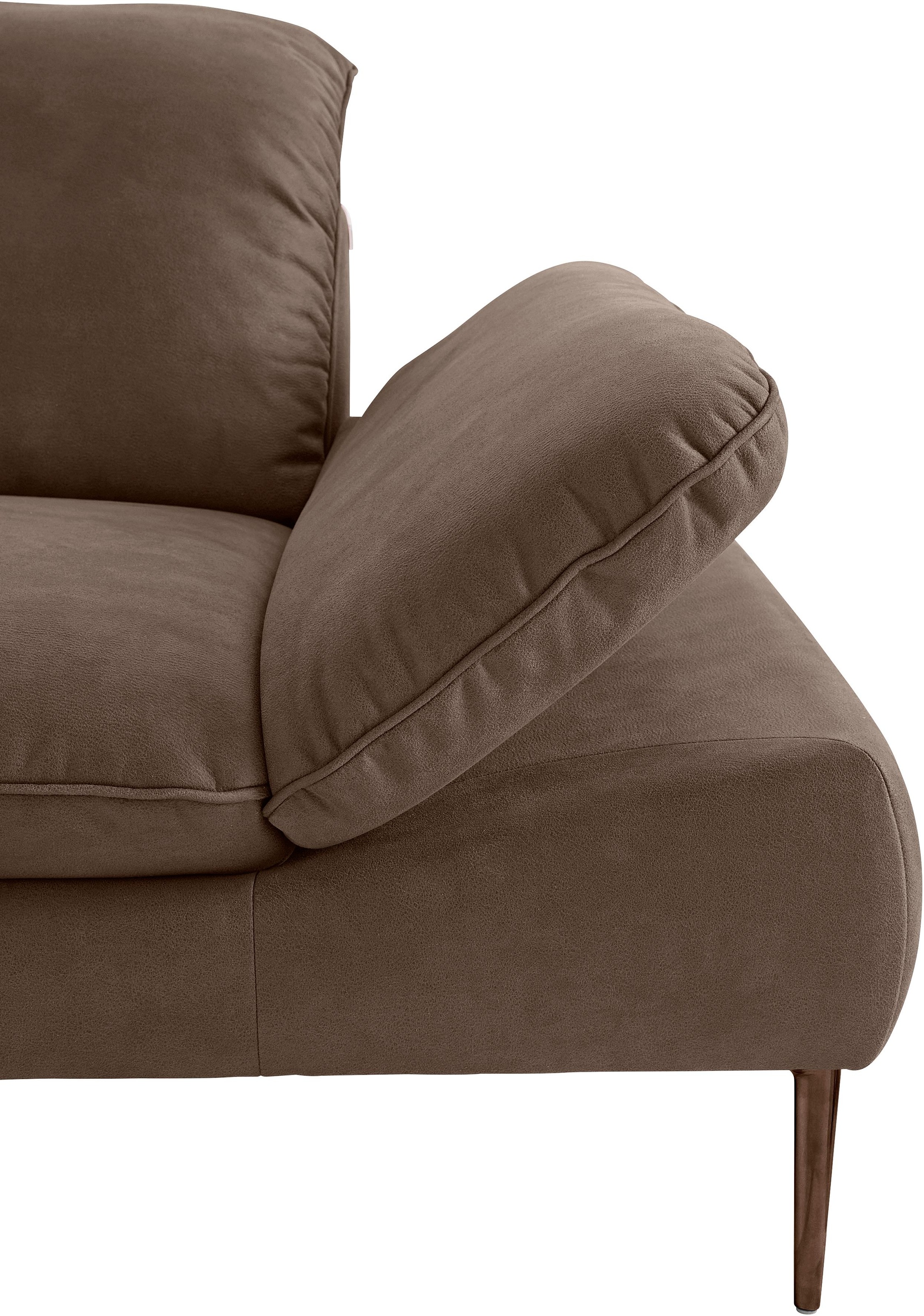 W.SCHILLIG Ecksofa »enjoy&MORE, Designsofa, bequem, zeitlos und elegant, L-Form«, Sitztiefenverstellung, Füße bronze pulverbeschichtet, Breite 310 cm