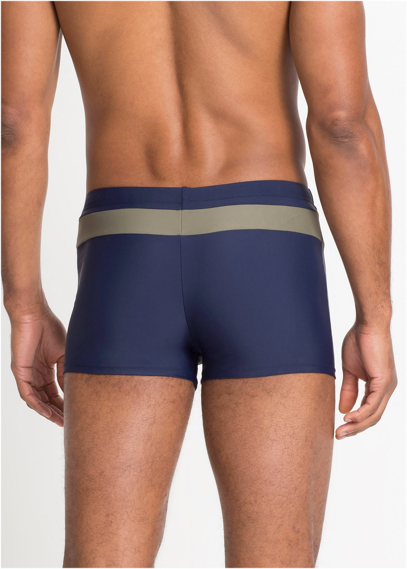 bonprix Badehose mit Bindeband am Bund, bequeme Passform, mit Kontraststreifen