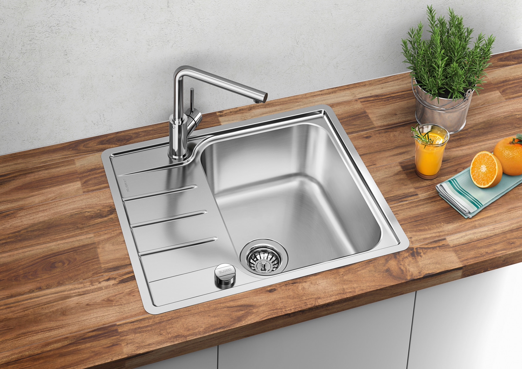 Blanco Edelstahlspüle »LEMIS 45 S-IF Mini« 1 Stk. tlg. zum wechselseitigen Einbau geeignet