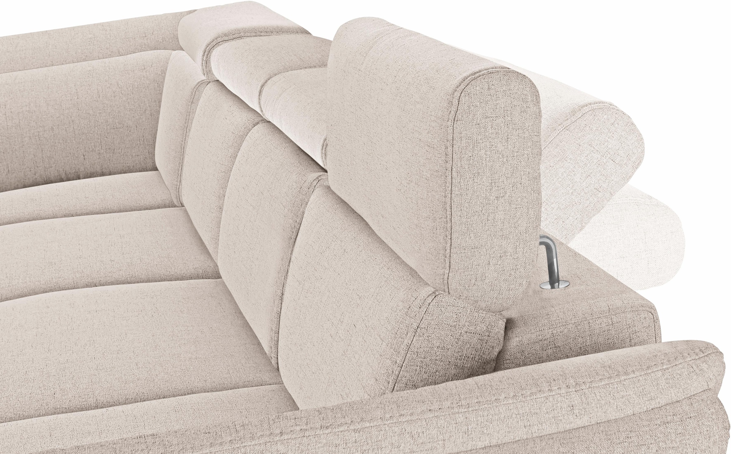 sit&more Wohnlandschaft »Avignon U-Form« wahlweise mit Bettfunktion und Stauraum, inklusive Kopfteilverstellung