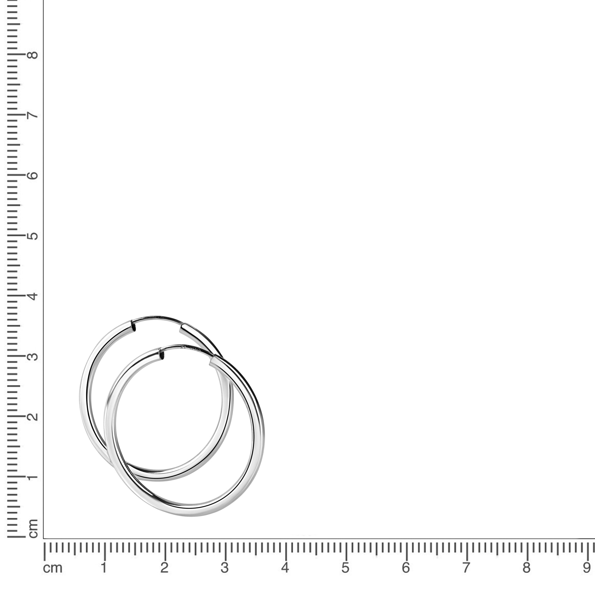 Vivance Paar Creolen »925/- Sterling Silber rhodiniert 40mm«