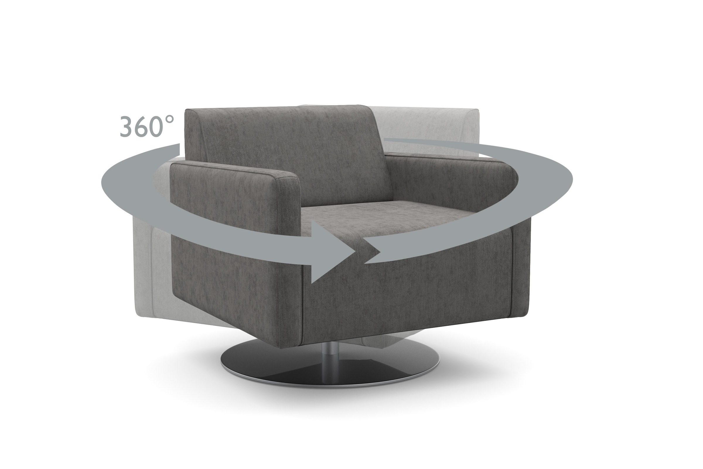 machalke® Drehsessel »single«, mit Drehteller, inklusive Drehfunktion
