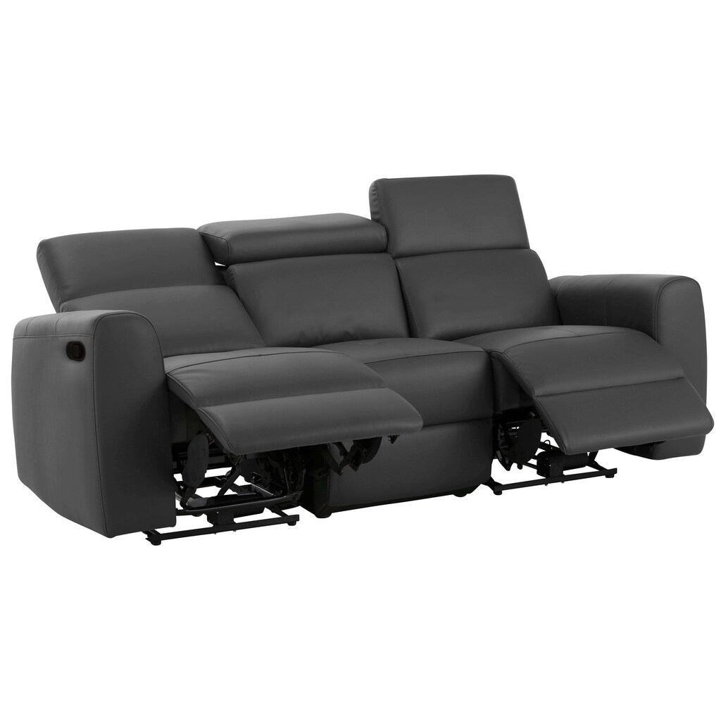 Home affaire 3-Sitzer »Sentrano«, auch mit elektrischer Funktion mit USB-Anschluß, in 4 Bezugsvarianten, auch in NaturLEDER