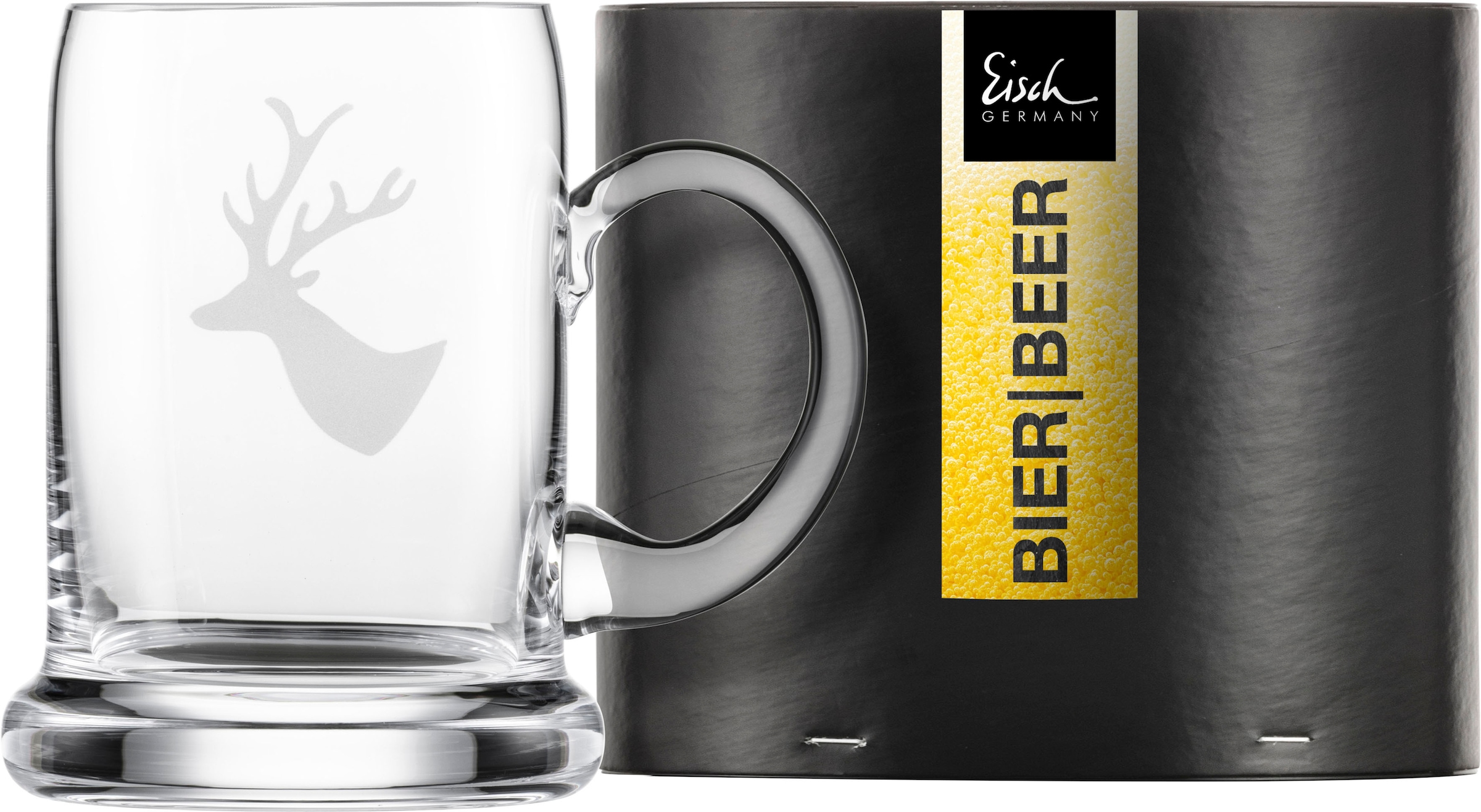 Eisch Bierkrug »CHALET«, (1 tlg.), Hirschmotiv, mundgeblasen, 300 ml, Made günstig online kaufen