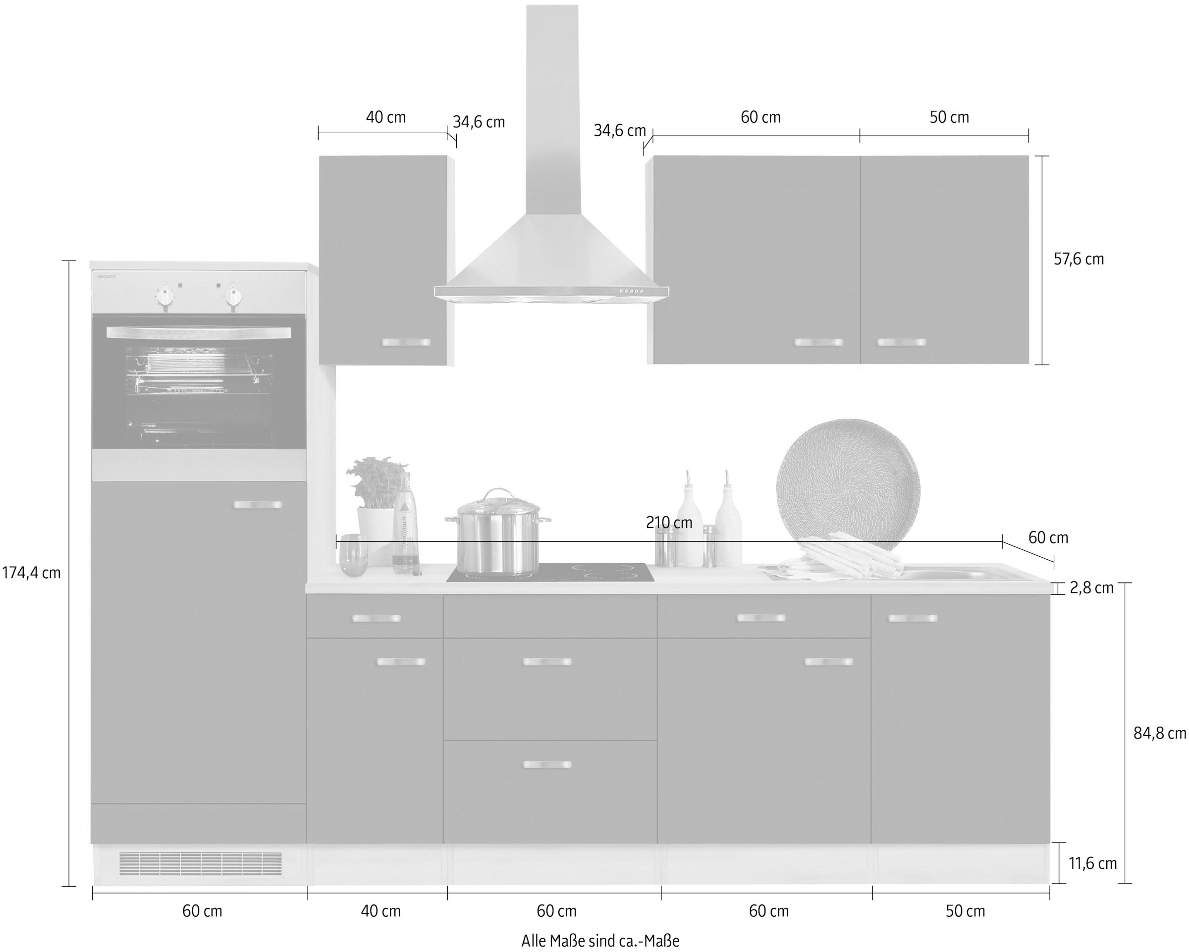 OPTIFIT Küchenzeile »Faro«, ohne E-Geräte, 270 bestellen cm Breite online