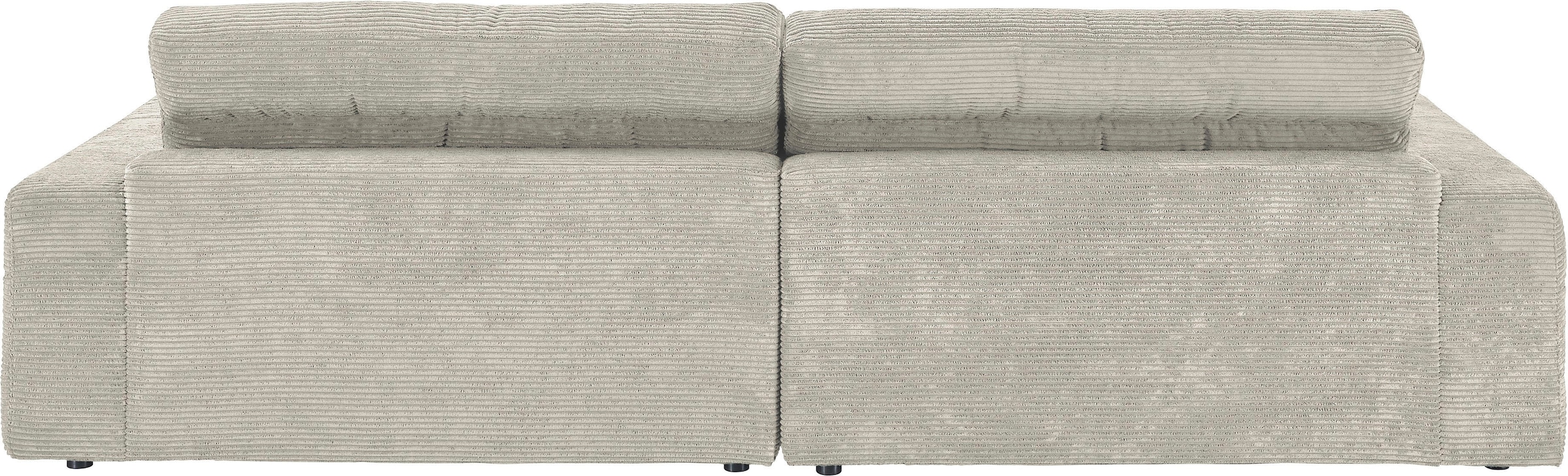 3C Candy Ecksofa »Stripes Mega-Sofa, bequem und komfortabel, L-Form«, Lose Rückenkissen, mit feiner Quersteppung, Cord-Bezug