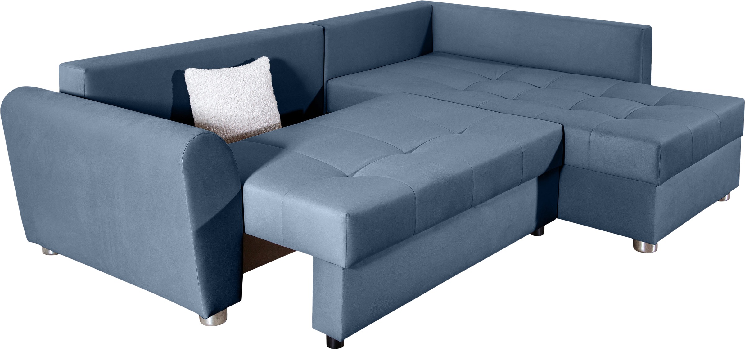 COLLECTION AB Ecksofa »JANA«, Ecksofa,Bettfunktion,Bettkasten,Bonnelfederkern,Rückenkissen