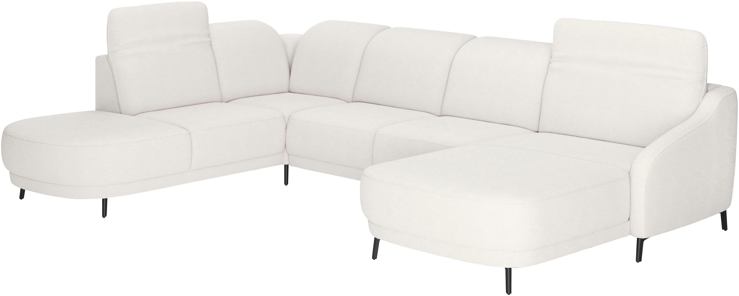 sit&more Wohnlandschaft »Blues U-Form«, inkl. Kopfteilverstellung, wahlweise mit Klapptisch und USB
