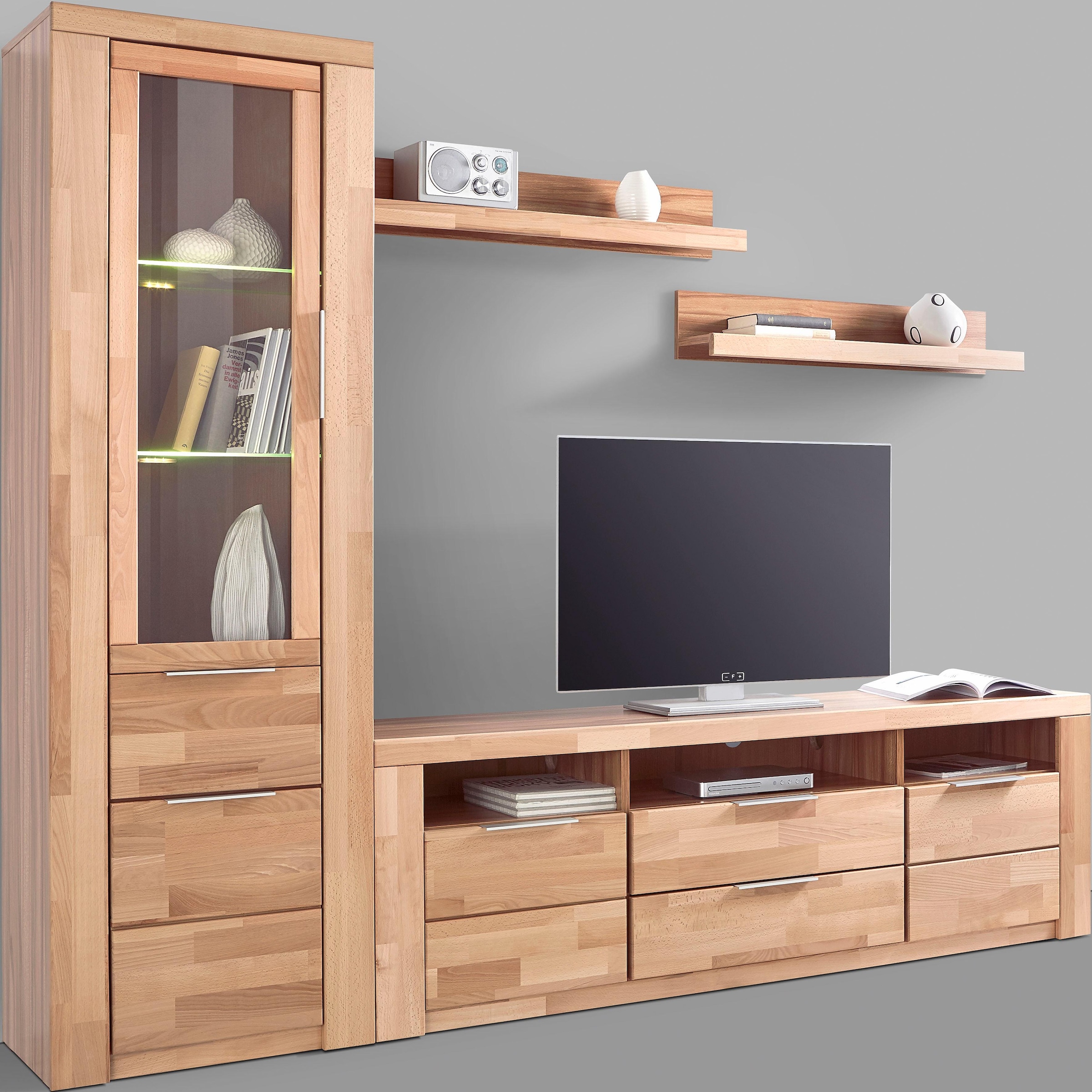 Home affaire Wohnwand "ZARA", (Set, 4 St.), teilmassives Holz günstig online kaufen