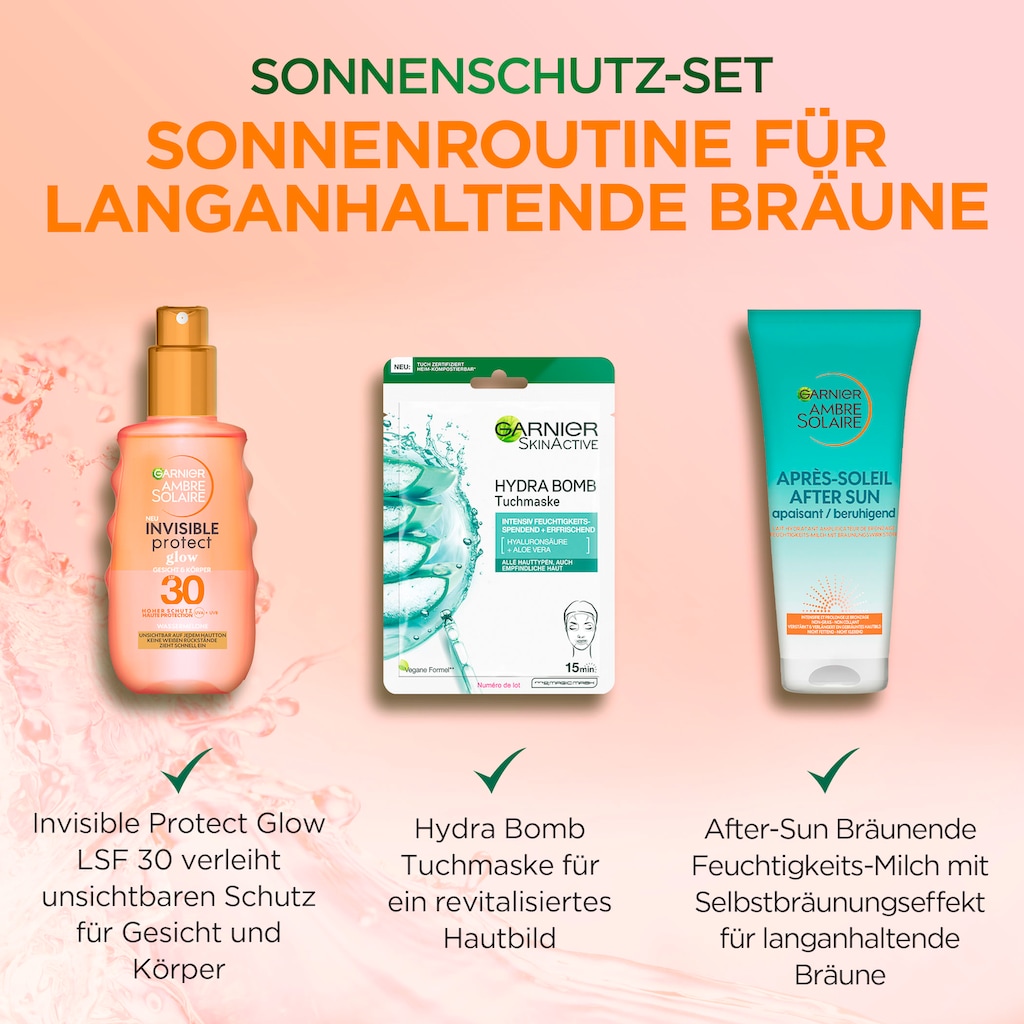 GARNIER Sonnenschutzpflege »Garnier Coffret Young Summer Beauty«, (3 tlg.)