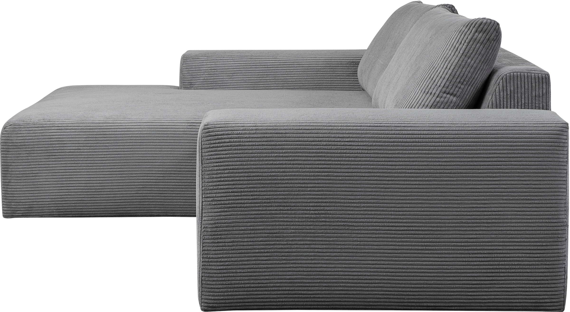 WERK2 Ecksofa »Rio 262 x 188 cm, modern & bequem, aktuelles Design, breite Armlehnen« Cord, L-Form