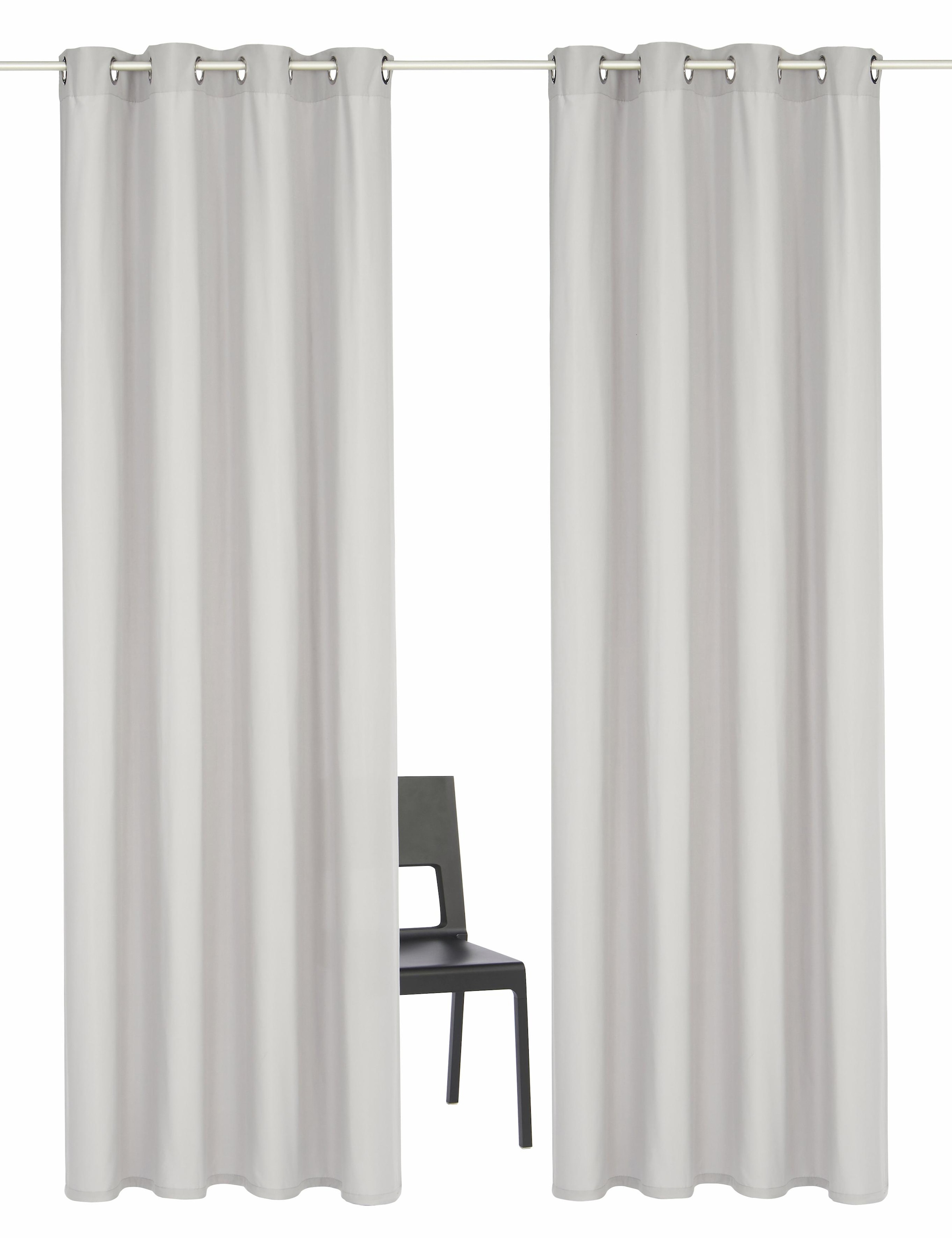 my home Vorhang »Parry«, (2 St.), 2-er Set, blickdicht, monochrom, basic günstig online kaufen