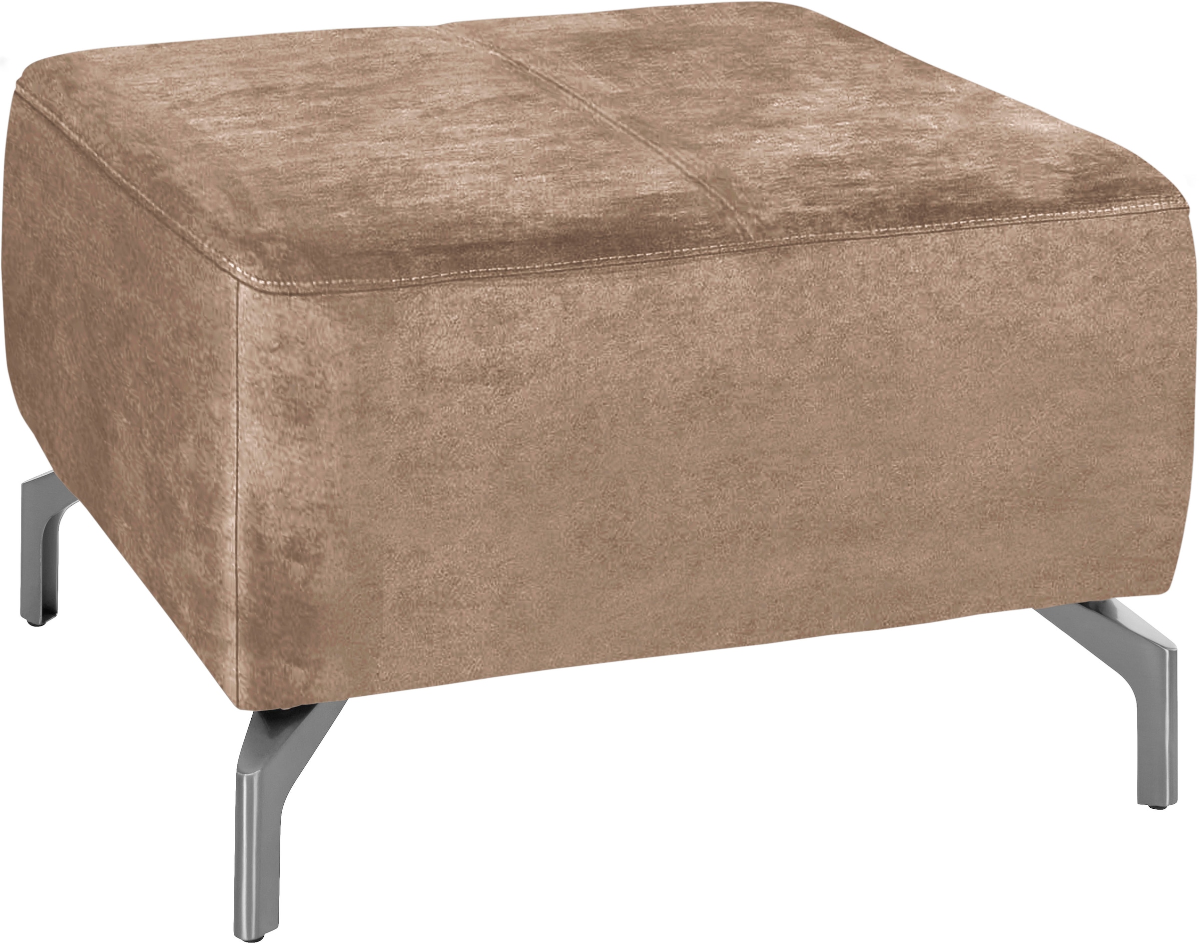 sit&more Hocker »Gizeh«, Fußhöhe 15 cm, wahlweise in 2 unterschiedlichen Fußfarben